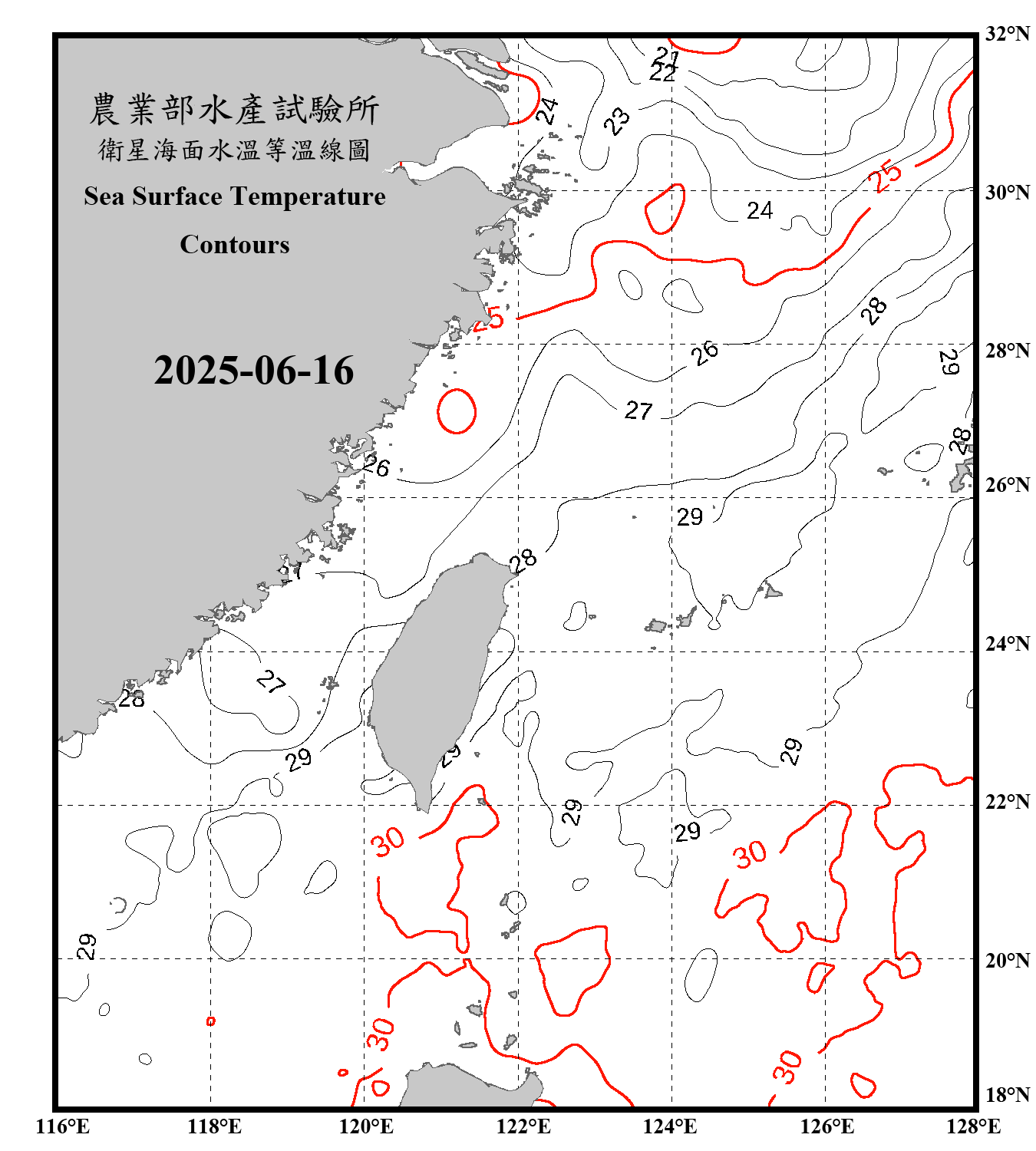 domain-taiwan_20250616090000-JPL-L4_GHRSST-SSTfnd-MUR-GLOB-v02.0-fv04.1.nc_contour_only