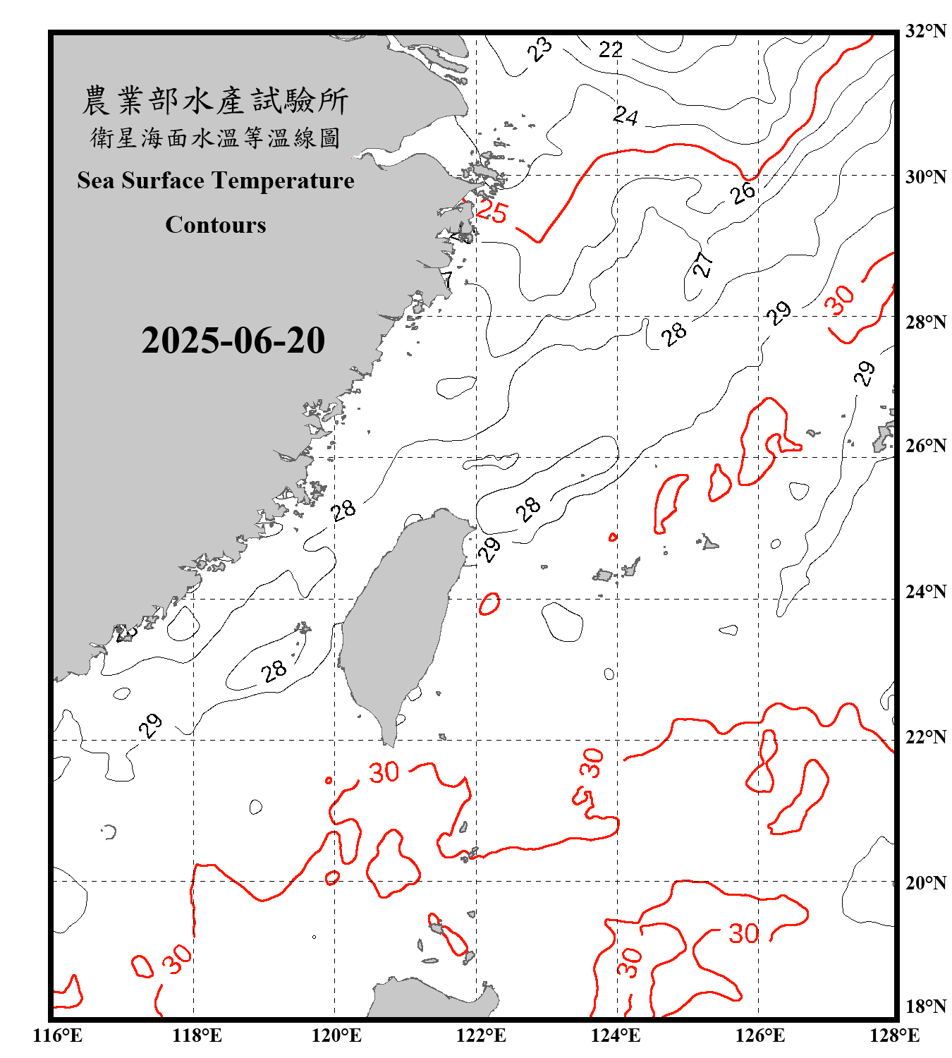 domain-taiwan_20250620090000-JPL-L4_GHRSST-SSTfnd-MUR-GLOB-v02.0-fv04.1.nc_contour_only