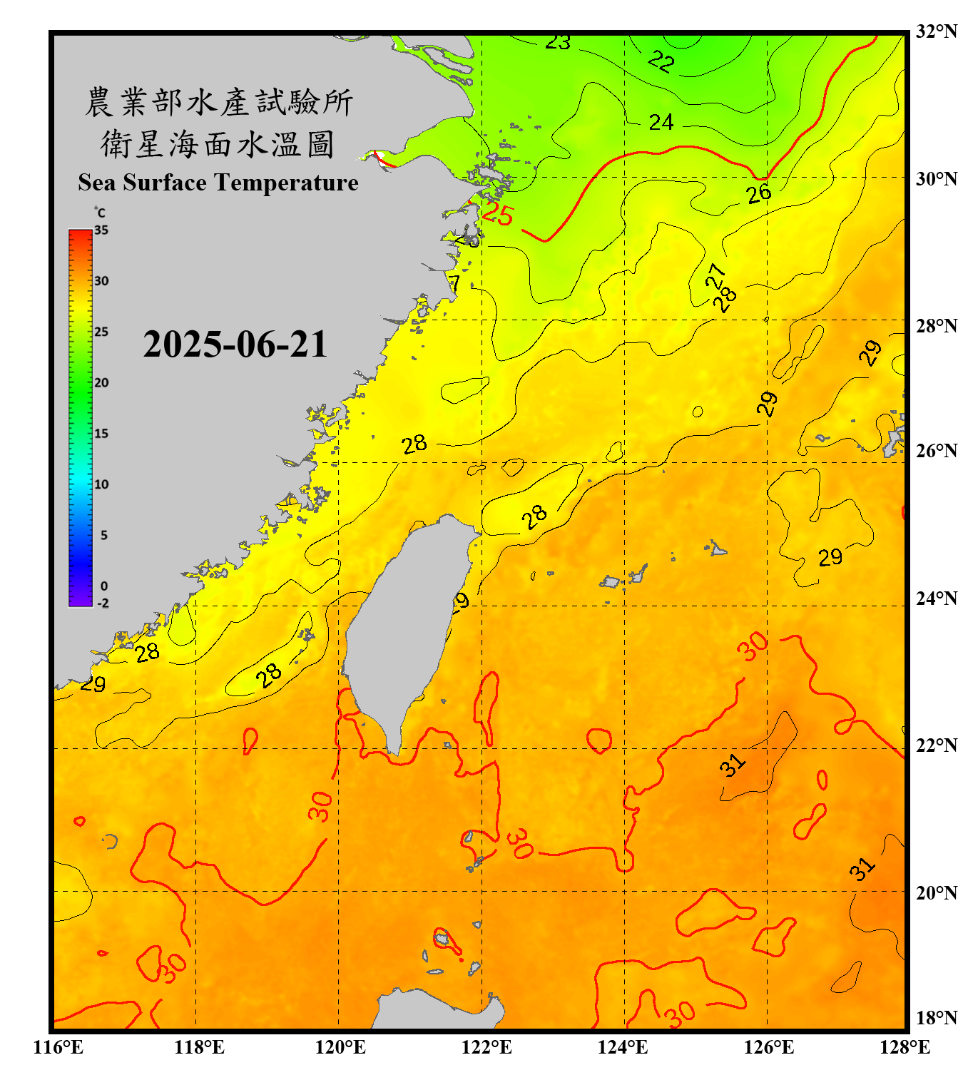 domain-taiwan_20250621090000-JPL-L4_GHRSST-SSTfnd-MUR-GLOB-v02.0-fv04.1.nc_contour