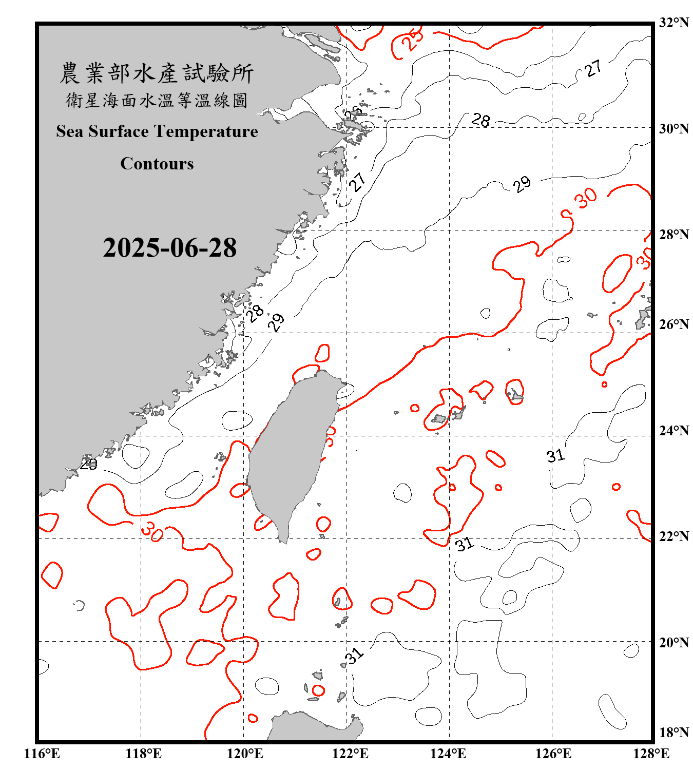 domain-taiwan_20250628090000-JPL-L4_GHRSST-SSTfnd-MUR-GLOB-v02.0-fv04.1.nc_contour_only