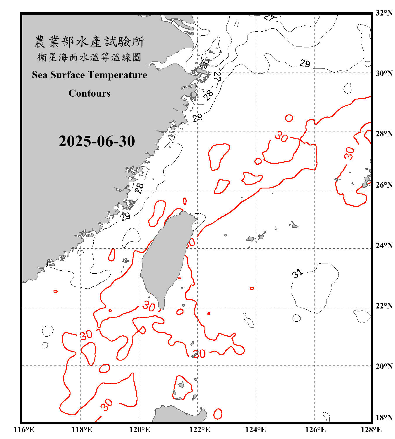 domain-taiwan_20250630090000-JPL-L4_GHRSST-SSTfnd-MUR-GLOB-v02.0-fv04.1.nc_contour_only