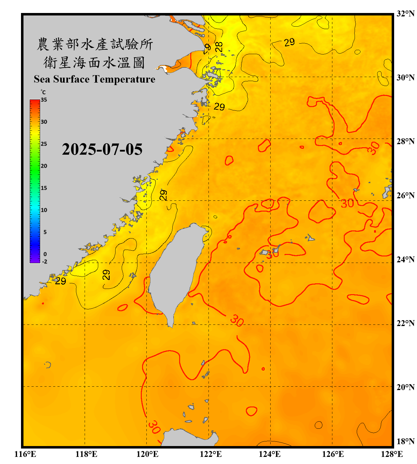 domain-taiwan_20250705090000-JPL-L4_GHRSST-SSTfnd-MUR-GLOB-v02.0-fv04.1.nc_contour