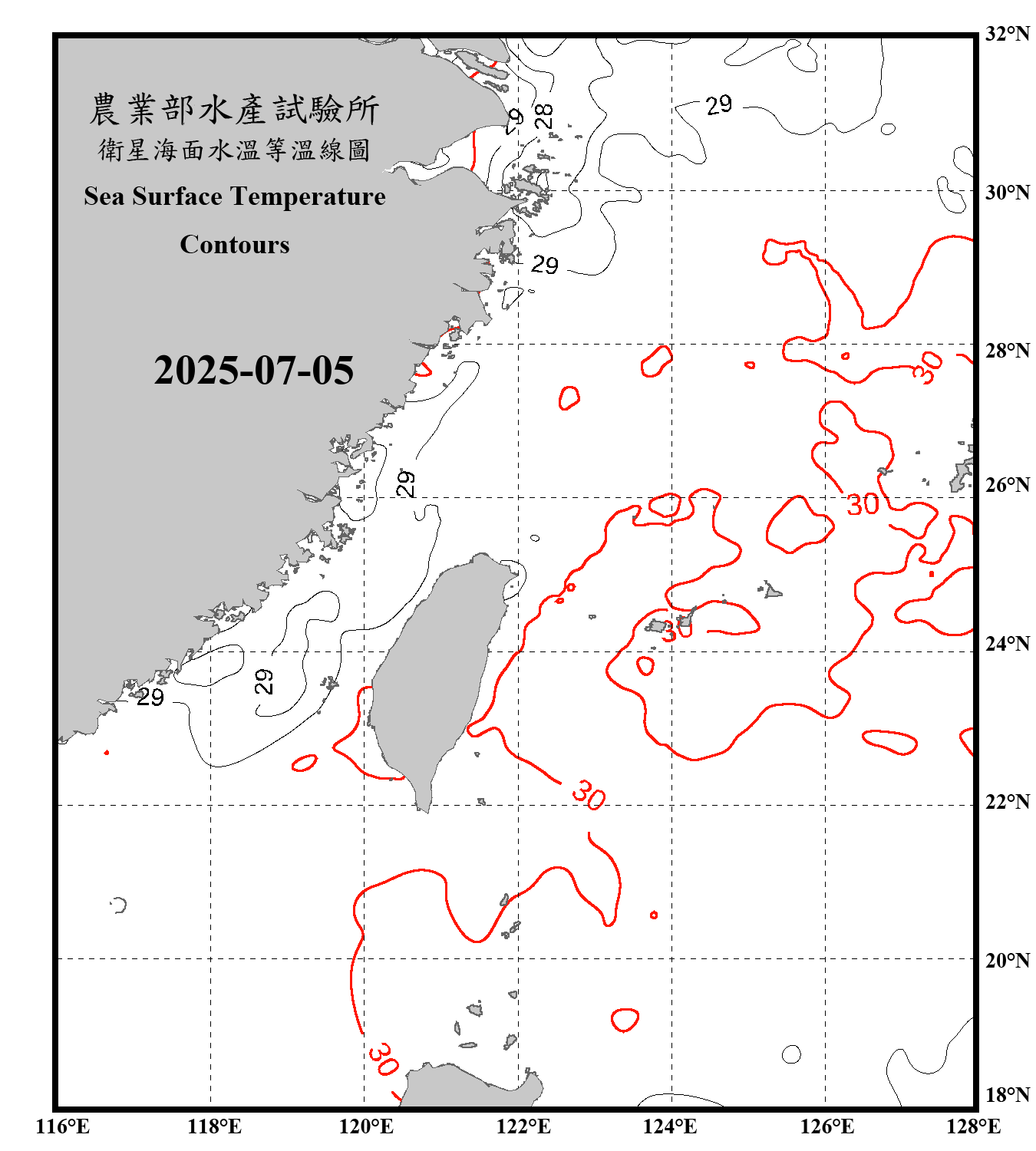 domain-taiwan_20250705090000-JPL-L4_GHRSST-SSTfnd-MUR-GLOB-v02.0-fv04.1.nc_contour_only