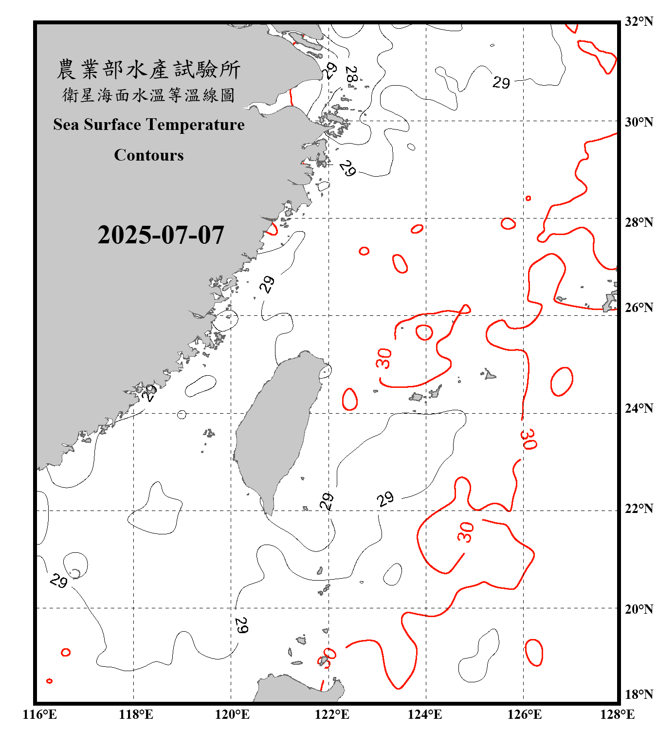 domain-taiwan_20250707090000-JPL-L4_GHRSST-SSTfnd-MUR-GLOB-v02.0-fv04.1.nc_contour_only
