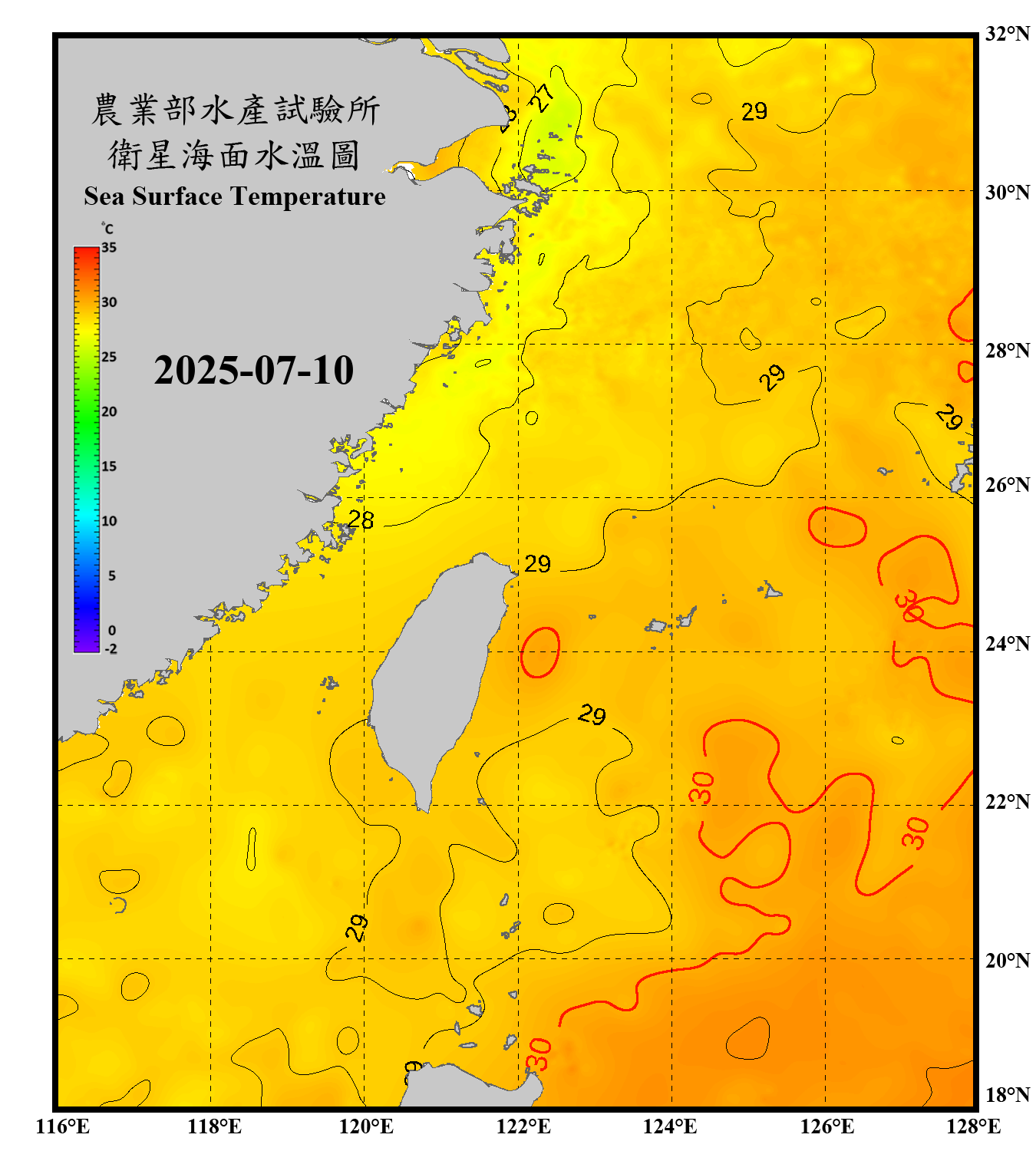 domain-taiwan_20250710090000-JPL-L4_GHRSST-SSTfnd-MUR-GLOB-v02.0-fv04.1.nc_contour