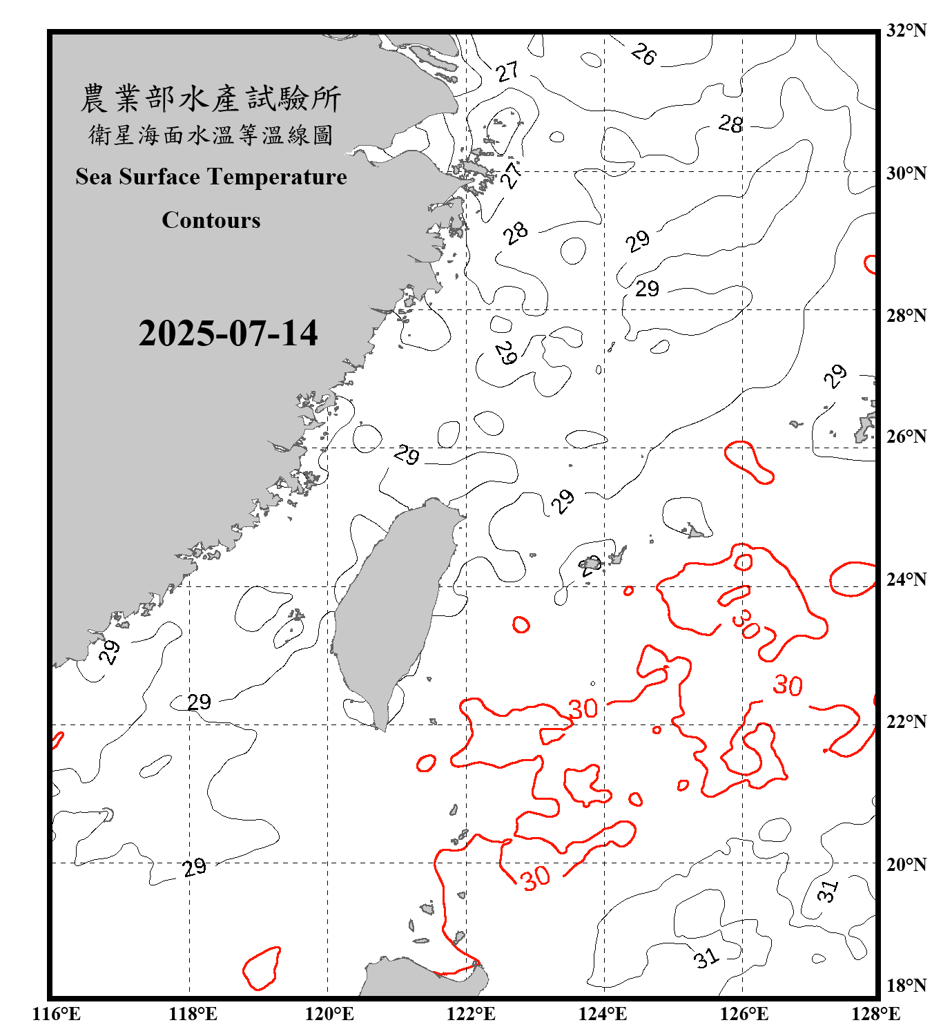 domain-taiwan_20250714090000-JPL-L4_GHRSST-SSTfnd-MUR-GLOB-v02.0-fv04.1.nc_contour_only