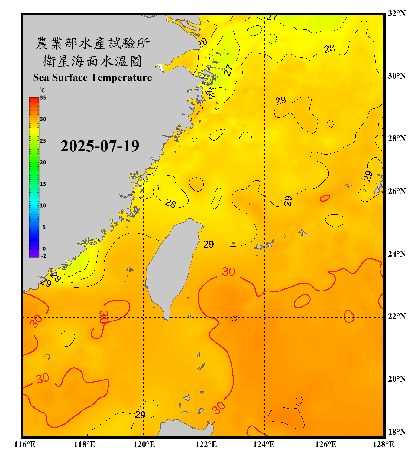 domain-taiwan_20250719090000-JPL-L4_GHRSST-SSTfnd-MUR-GLOB-v02.0-fv04.1.nc_contour