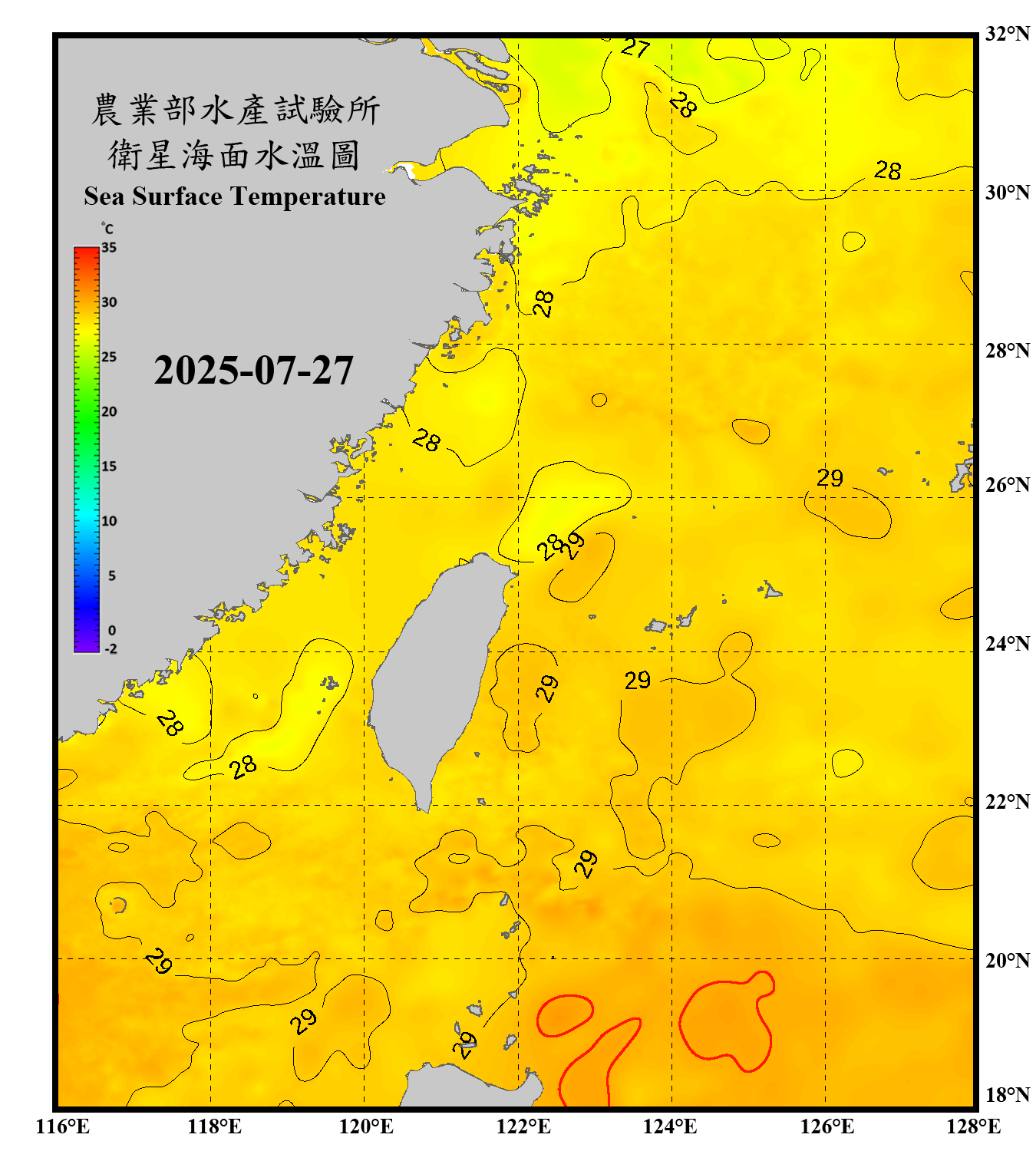domain-taiwan_20250727090000-JPL-L4_GHRSST-SSTfnd-MUR-GLOB-v02.0-fv04.1.nc_contour