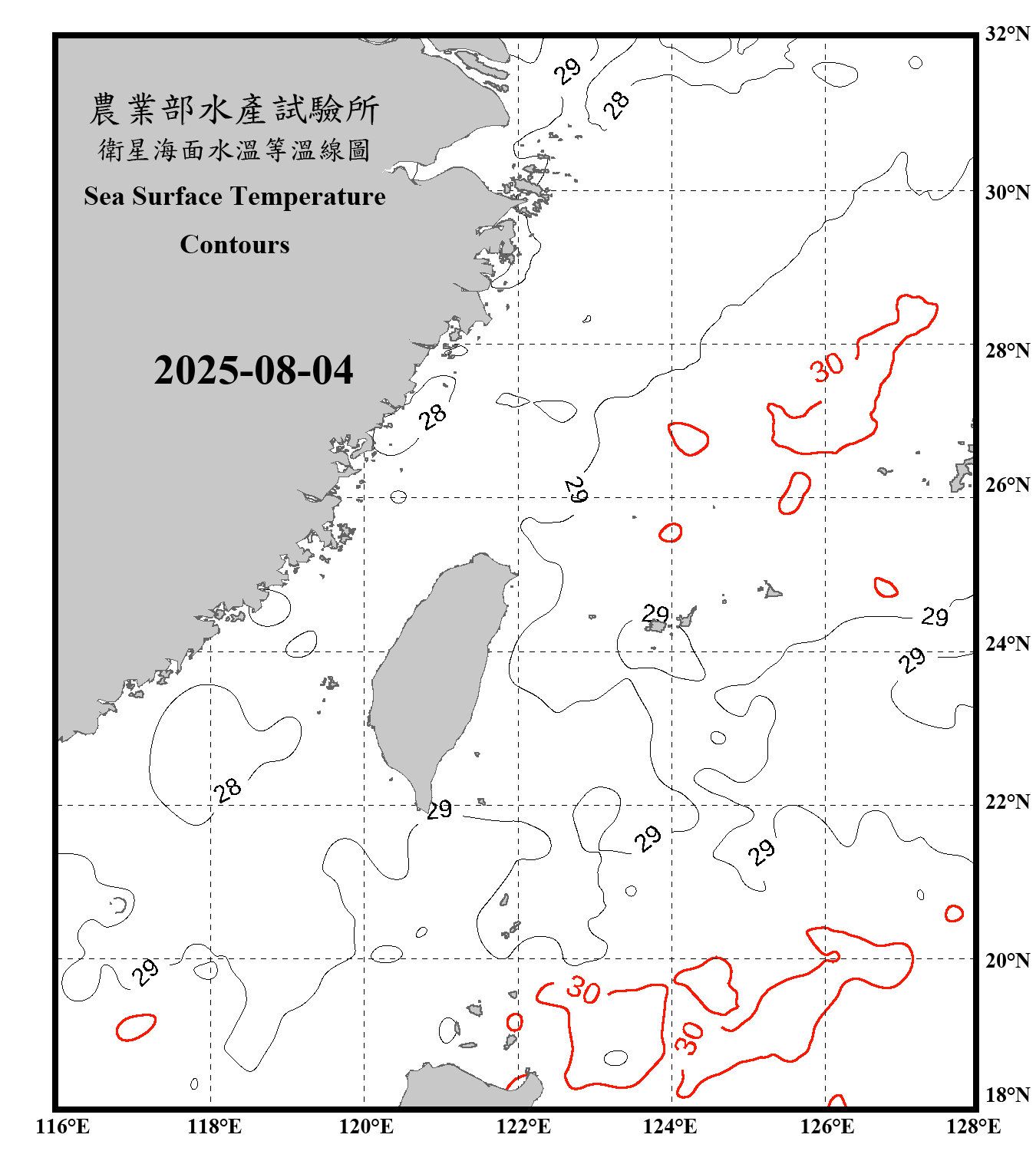 domain-taiwan_20250804090000-JPL-L4_GHRSST-SSTfnd-MUR-GLOB-v02.0-fv04.1.nc_contour_only