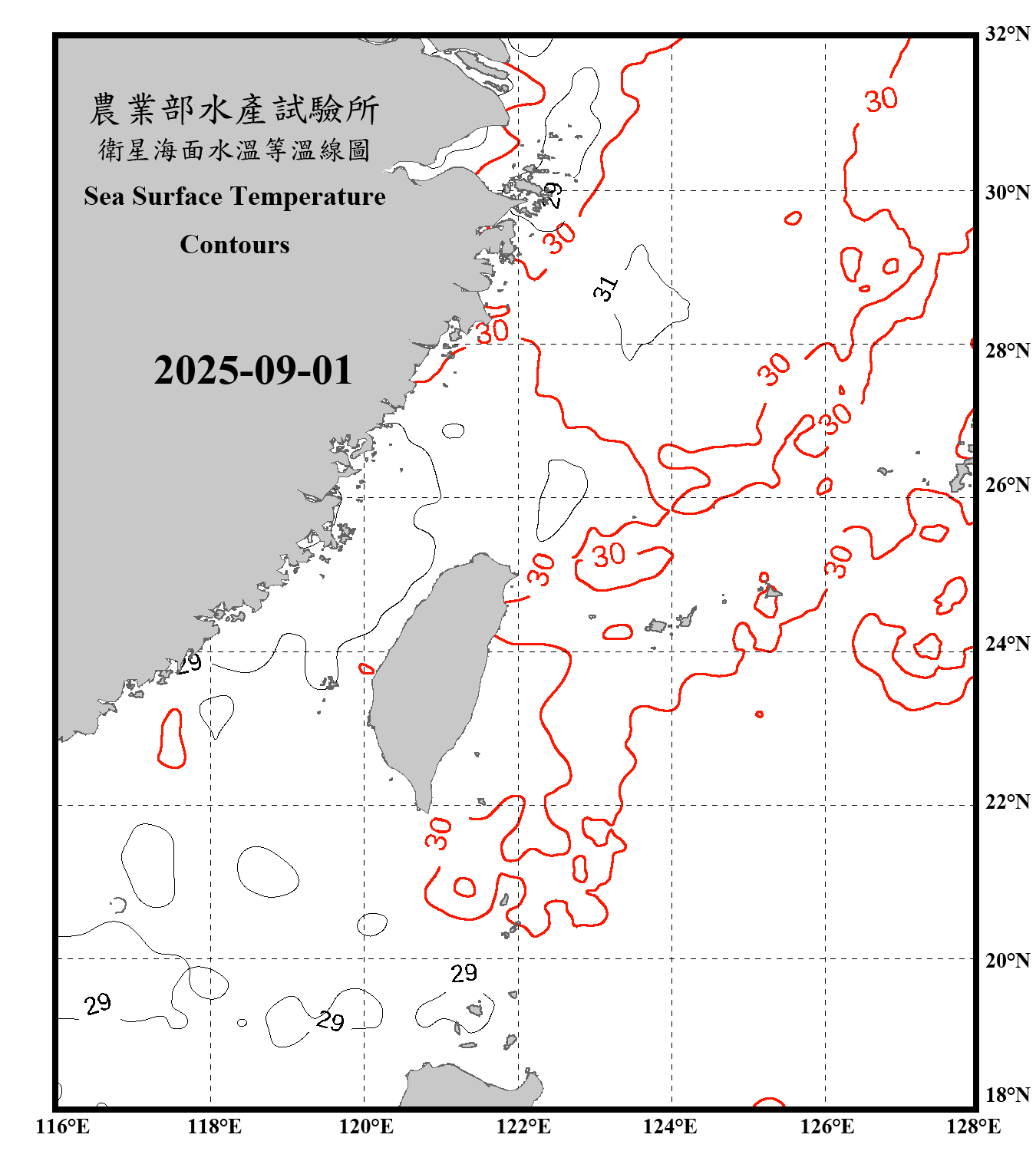 domain-taiwan_20250901090000-JPL-L4_GHRSST-SSTfnd-MUR-GLOB-v02.0-fv04.1.nc_contour_only
