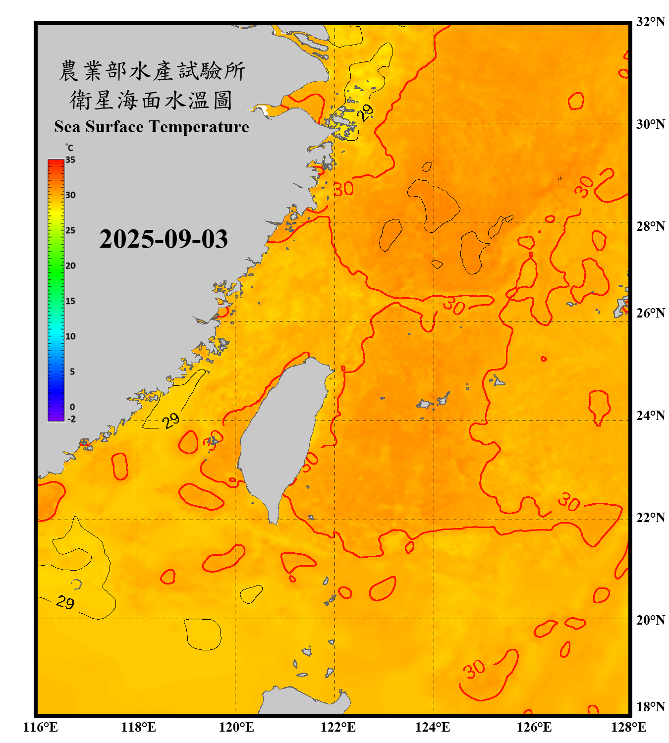 domain-taiwan_20250903090000-JPL-L4_GHRSST-SSTfnd-MUR-GLOB-v02.0-fv04.1.nc_contour