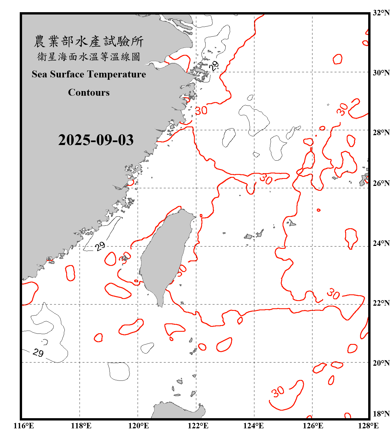 domain-taiwan_20250903090000-JPL-L4_GHRSST-SSTfnd-MUR-GLOB-v02.0-fv04.1.nc_contour