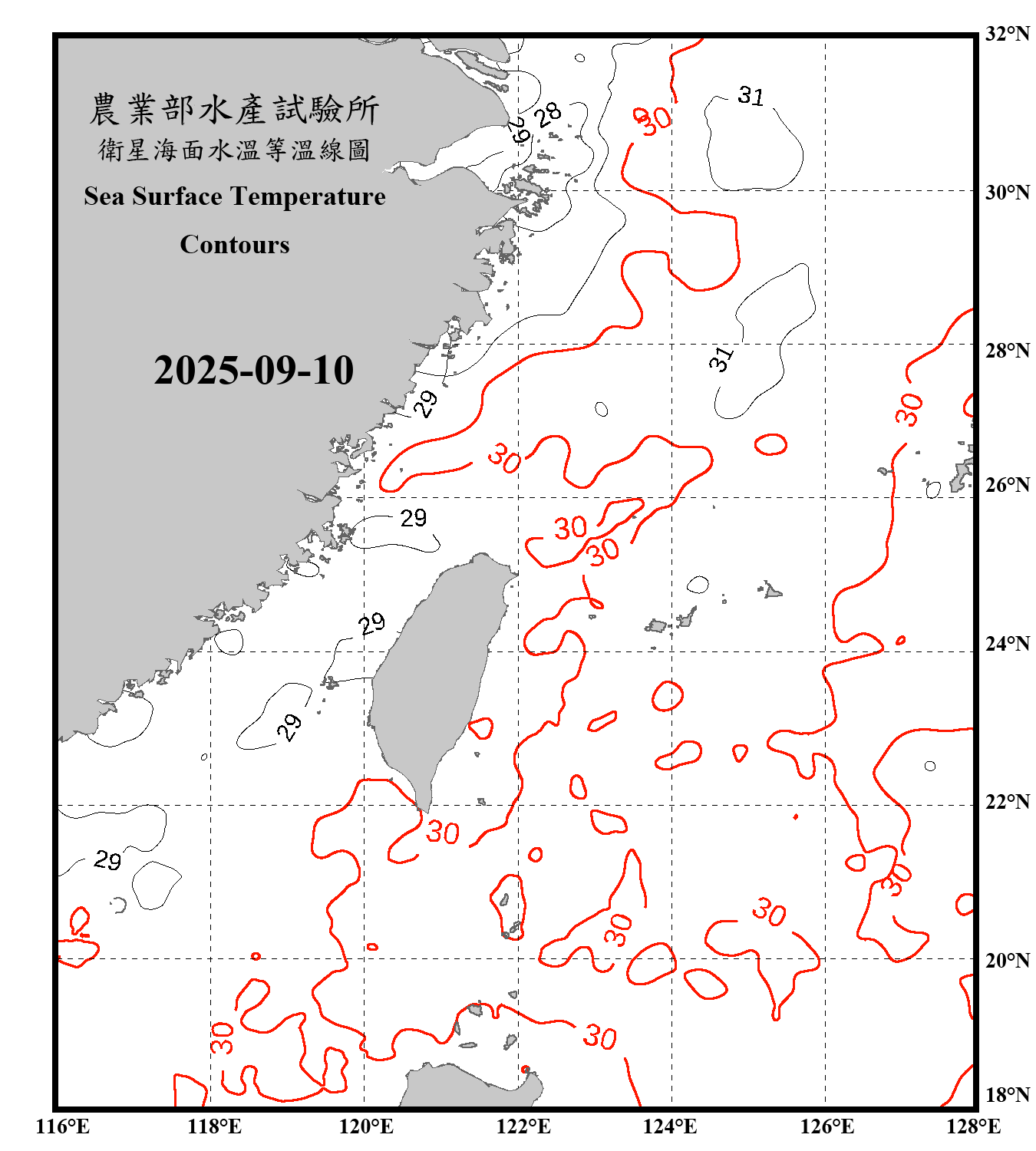 domain-taiwan_20250910090000-JPL-L4_GHRSST-SSTfnd-MUR-GLOB-v02.0-fv04.1.nc_contour_only