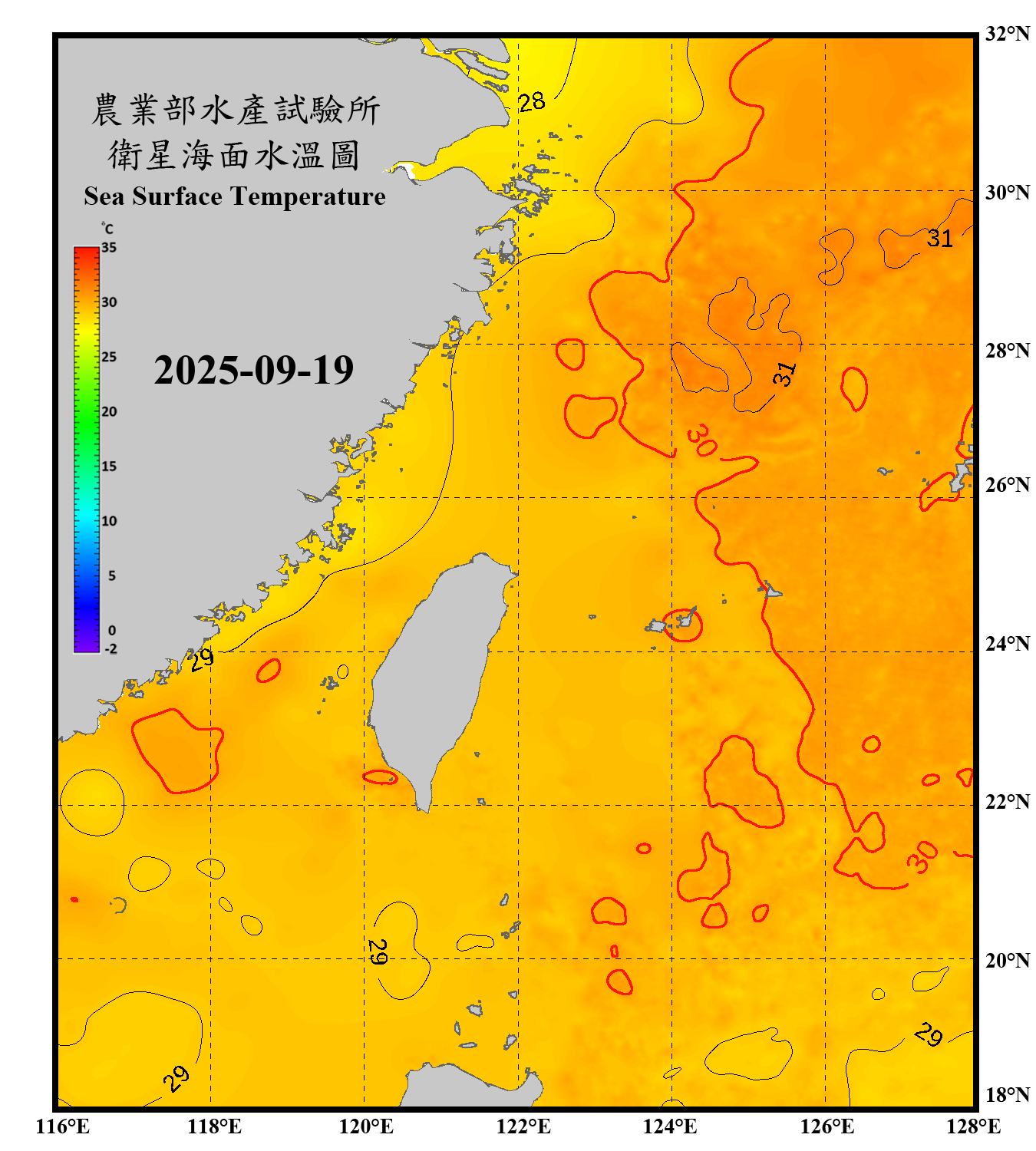 domain-taiwan_20250919090000-JPL-L4_GHRSST-SSTfnd-MUR-GLOB-v02.0-fv04.1.nc_contour