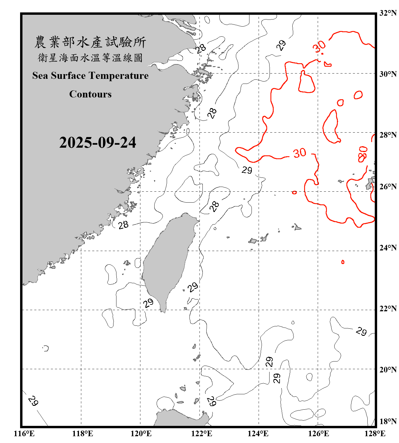 domain-taiwan_20250924090000-JPL-L4_GHRSST-SSTfnd-MUR-GLOB-v02.0-fv04.1.nc_contour_only