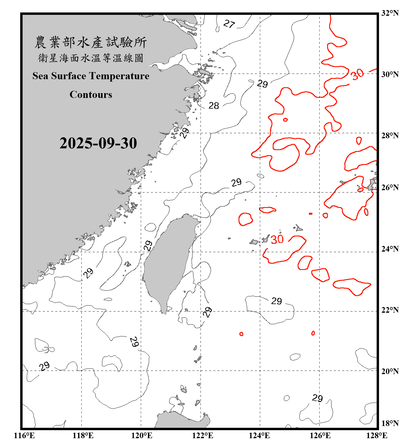 domain-taiwan_20250930090000-JPL-L4_GHRSST-SSTfnd-MUR-GLOB-v02.0-fv04.1.nc_contour_only