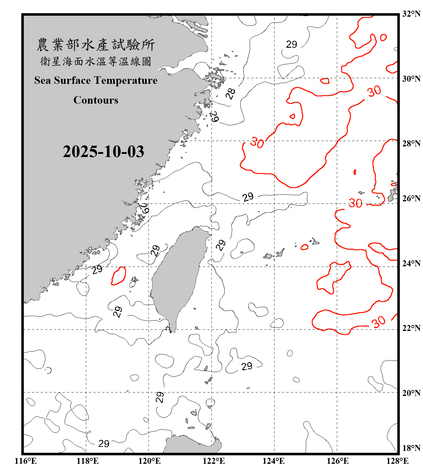 domain-taiwan_20251003090000-JPL-L4_GHRSST-SSTfnd-MUR-GLOB-v02.0-fv04.1.nc_contour_only