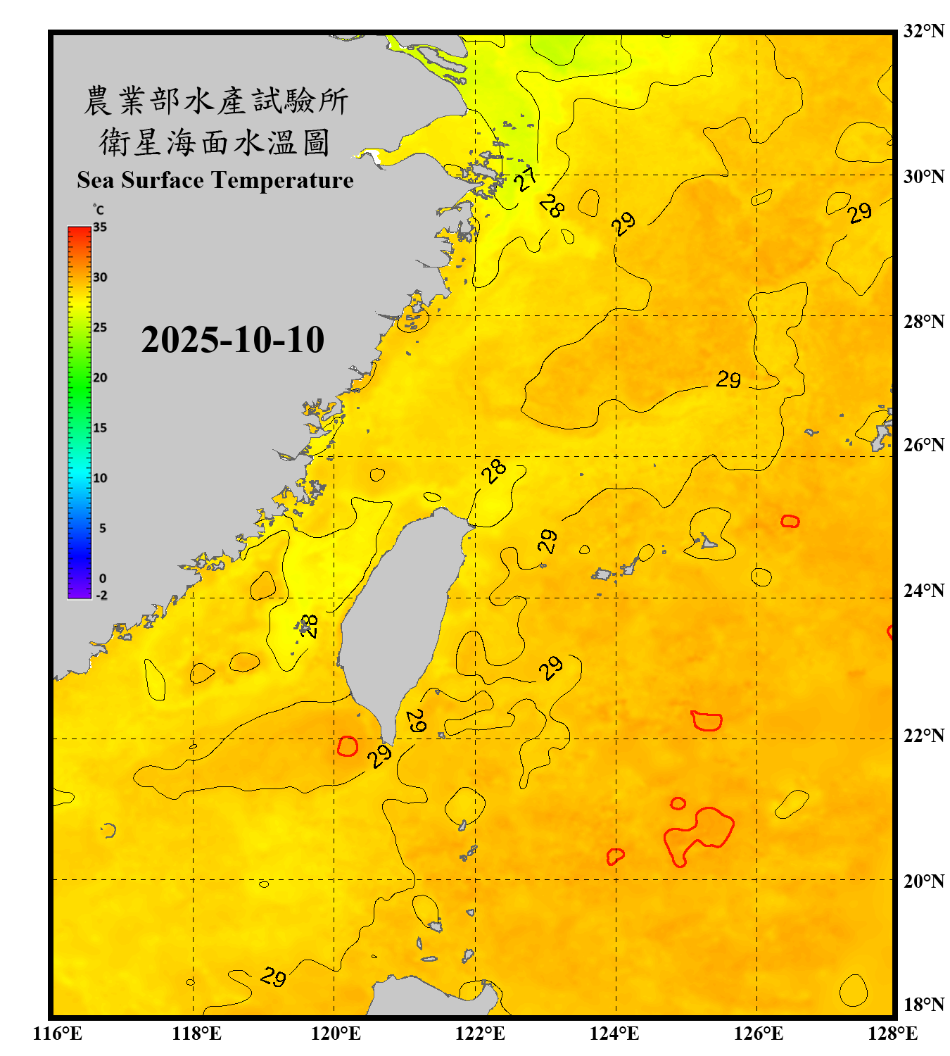 domain-taiwan_20251010090000-JPL-L4_GHRSST-SSTfnd-MUR-GLOB-v02.0-fv04.1.nc_contour