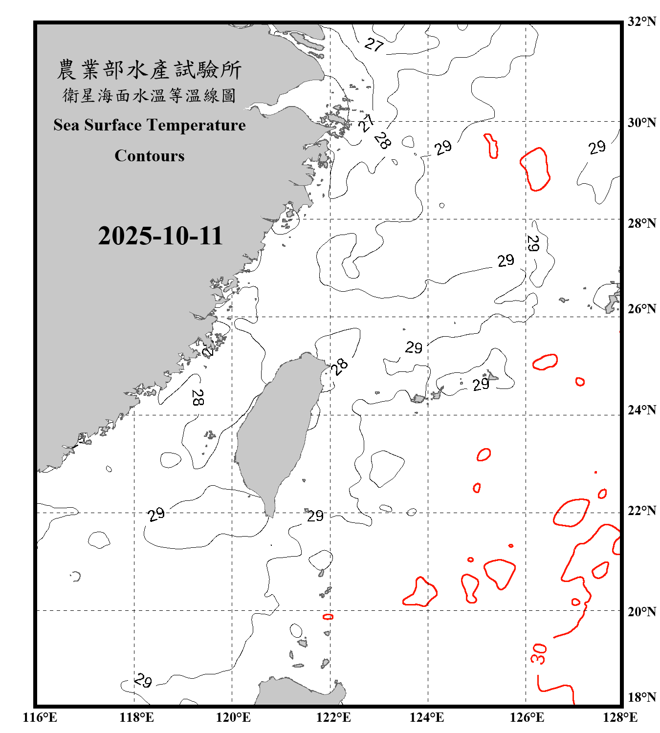 domain-taiwan_20251011090000-JPL-L4_GHRSST-SSTfnd-MUR-GLOB-v02.0-fv04.1.nc_contour_only