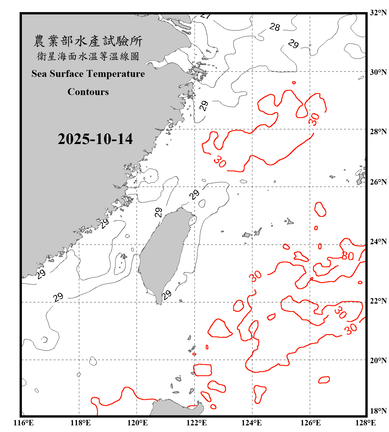 domain-taiwan_20251014090000-JPL-L4_GHRSST-SSTfnd-MUR-GLOB-v02.0-fv04.1.nc_contour_only