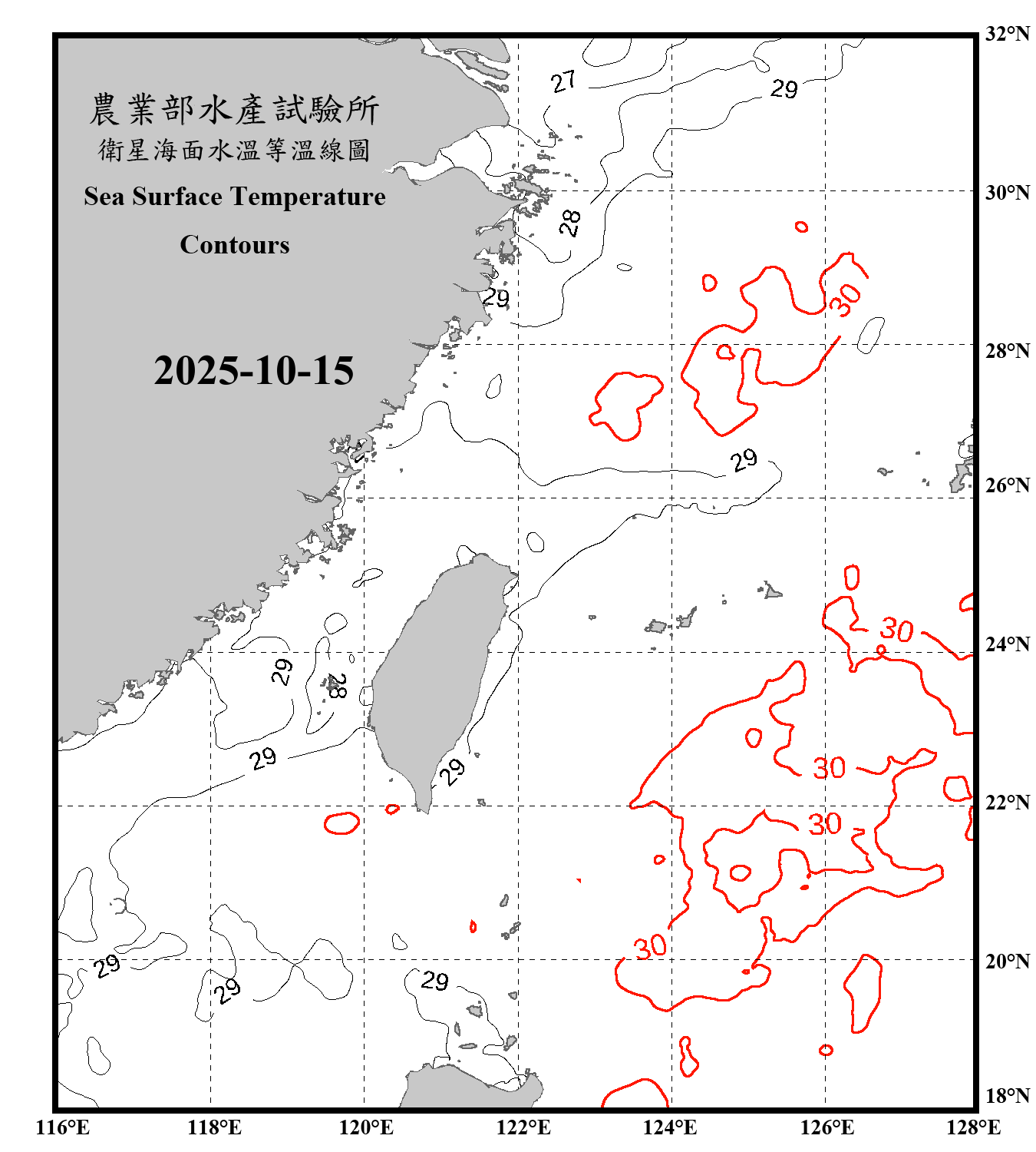 domain-taiwan_20251015090000-JPL-L4_GHRSST-SSTfnd-MUR-GLOB-v02.0-fv04.1.nc_contour_only