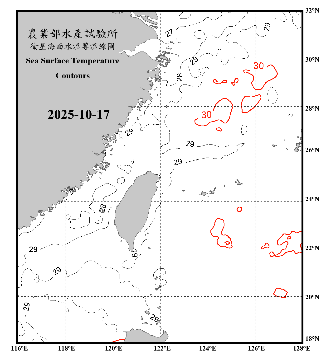 domain-taiwan_20251017090000-JPL-L4_GHRSST-SSTfnd-MUR-GLOB-v02.0-fv04.1.nc_contour_only