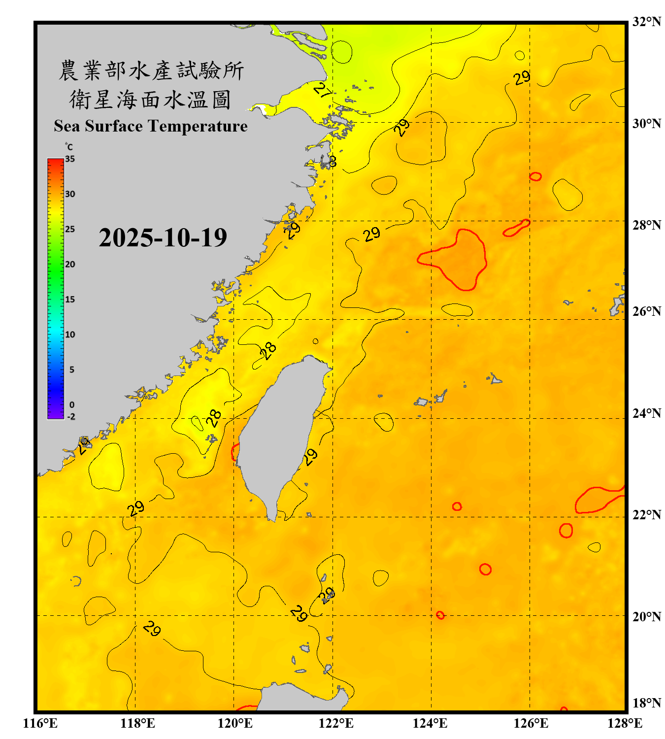 domain-taiwan_20251019090000-JPL-L4_GHRSST-SSTfnd-MUR-GLOB-v02.0-fv04.1.nc_contour