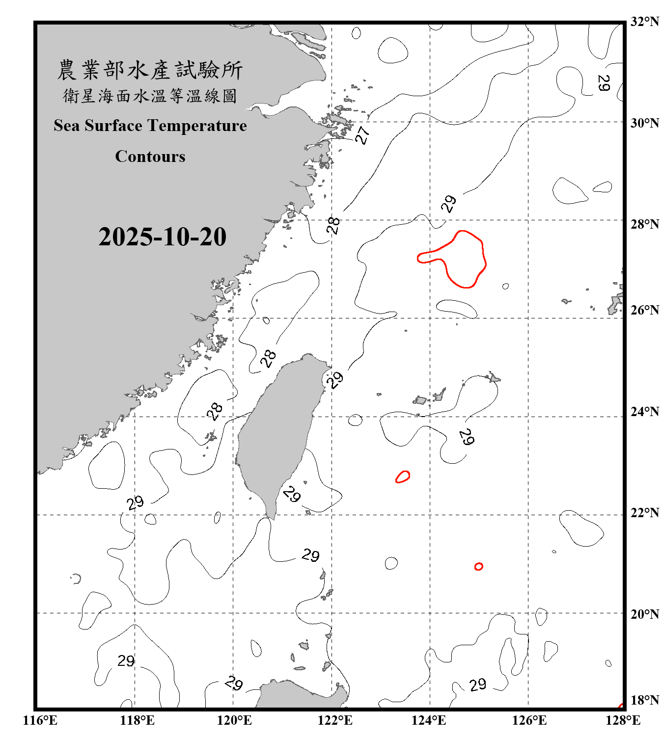 domain-taiwan_20251020090000-JPL-L4_GHRSST-SSTfnd-MUR-GLOB-v02.0-fv04.1.nc_contour_only