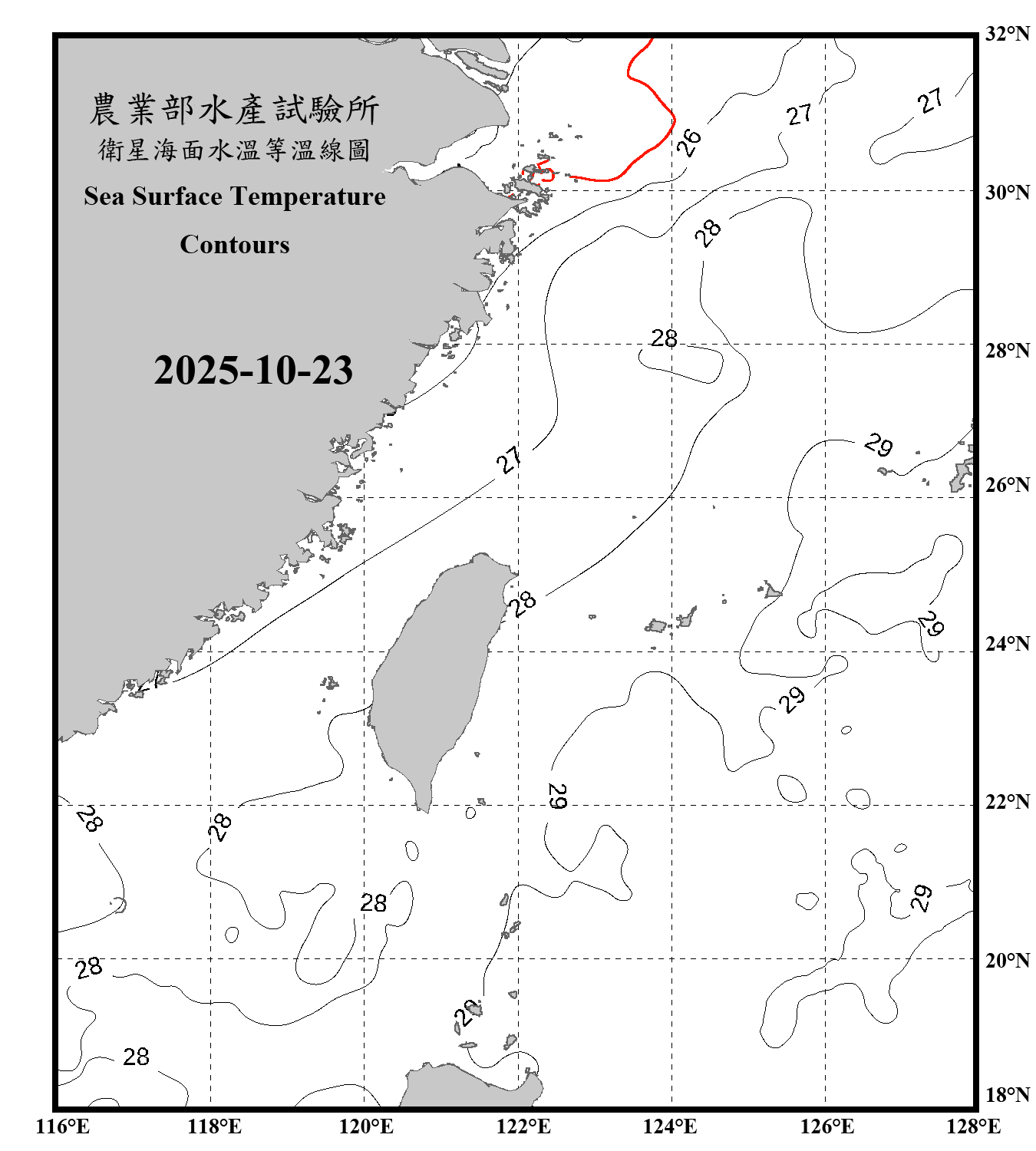 domain-taiwan_20251023090000-JPL-L4_GHRSST-SSTfnd-MUR-GLOB-v02.0-fv04.1.nc_contour_only