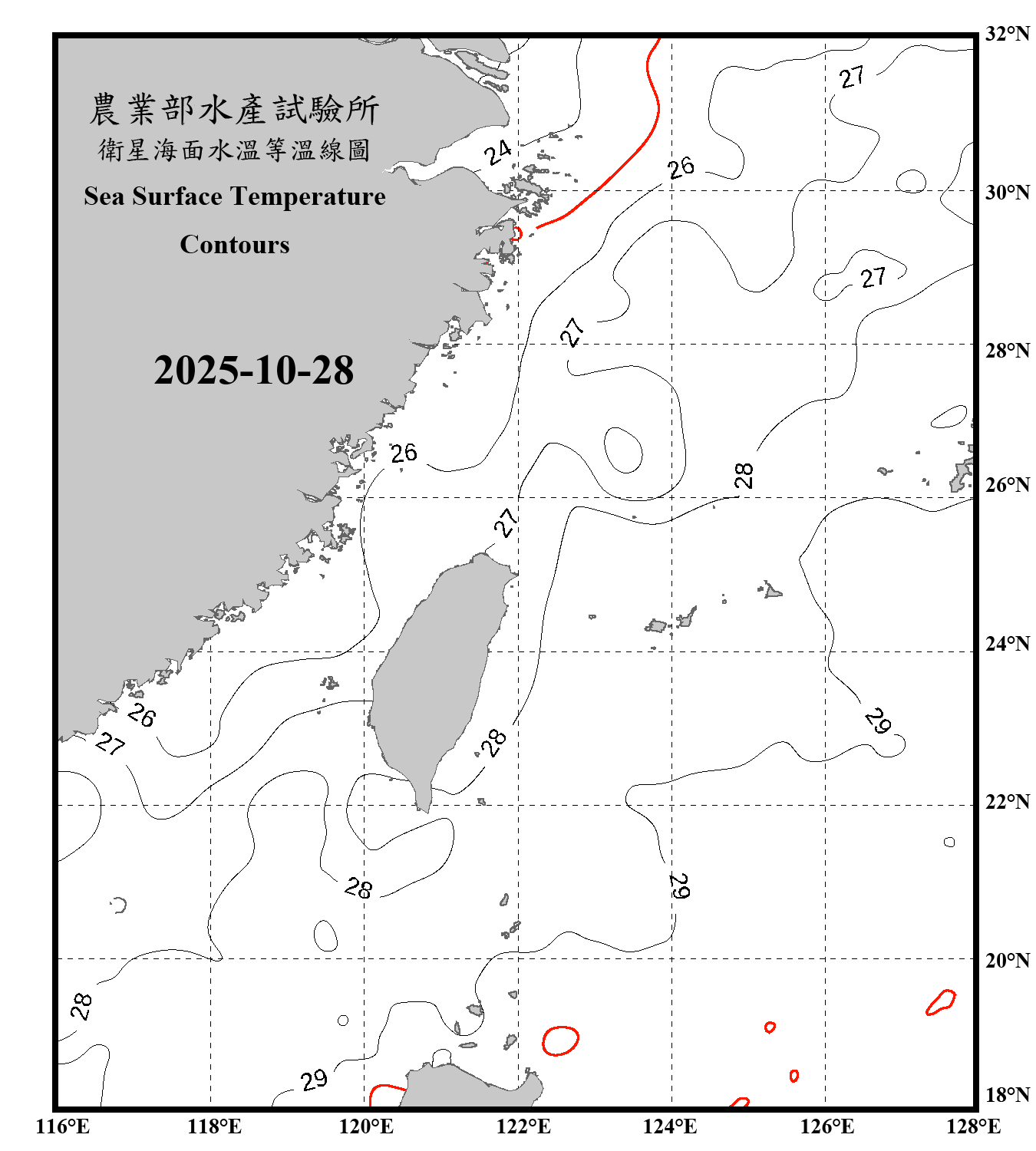 domain-taiwan_20251028090000-JPL-L4_GHRSST-SSTfnd-MUR-GLOB-v02.0-fv04.1.nc_contour_only