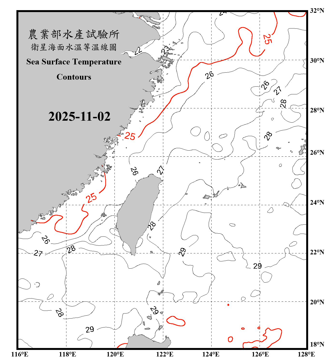domain-taiwan_20251102090000-JPL-L4_GHRSST-SSTfnd-MUR-GLOB-v02.0-fv04.1.nc_contour_only