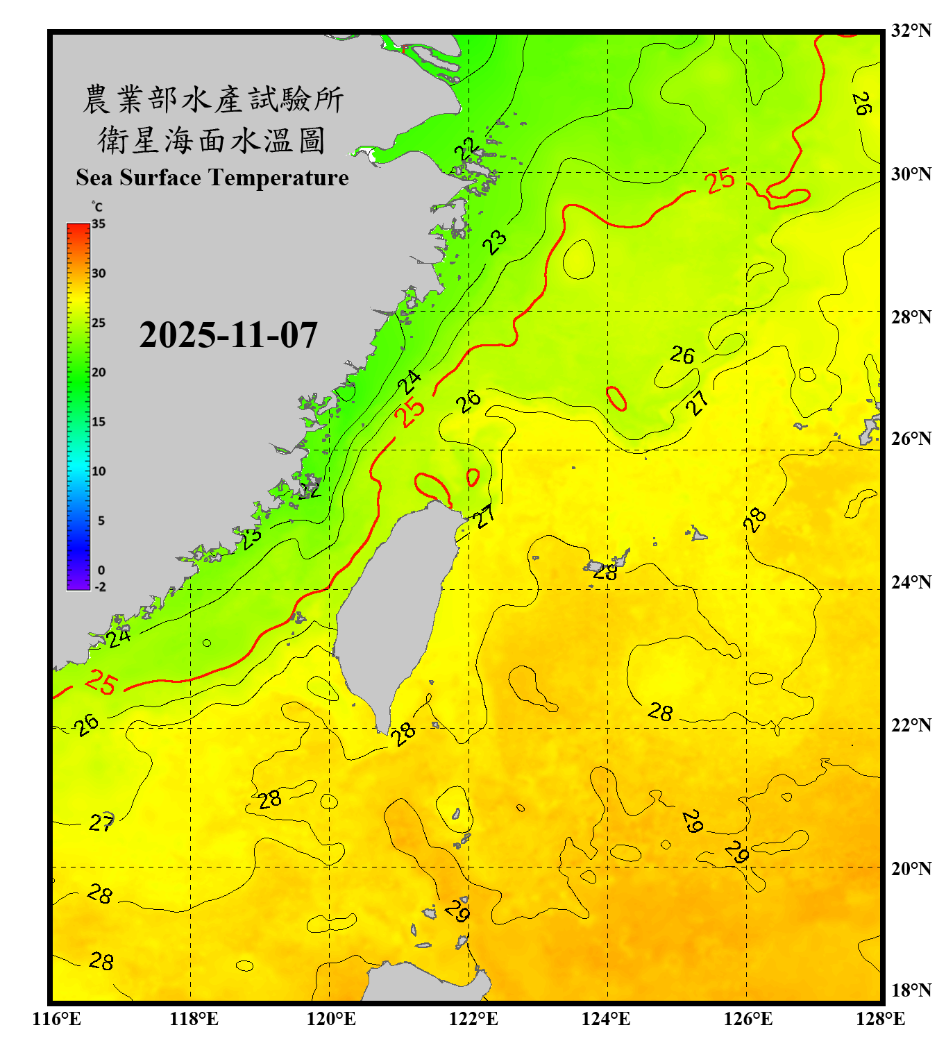 domain-taiwan_20251107090000-JPL-L4_GHRSST-SSTfnd-MUR-GLOB-v02.0-fv04.1.nc_contour