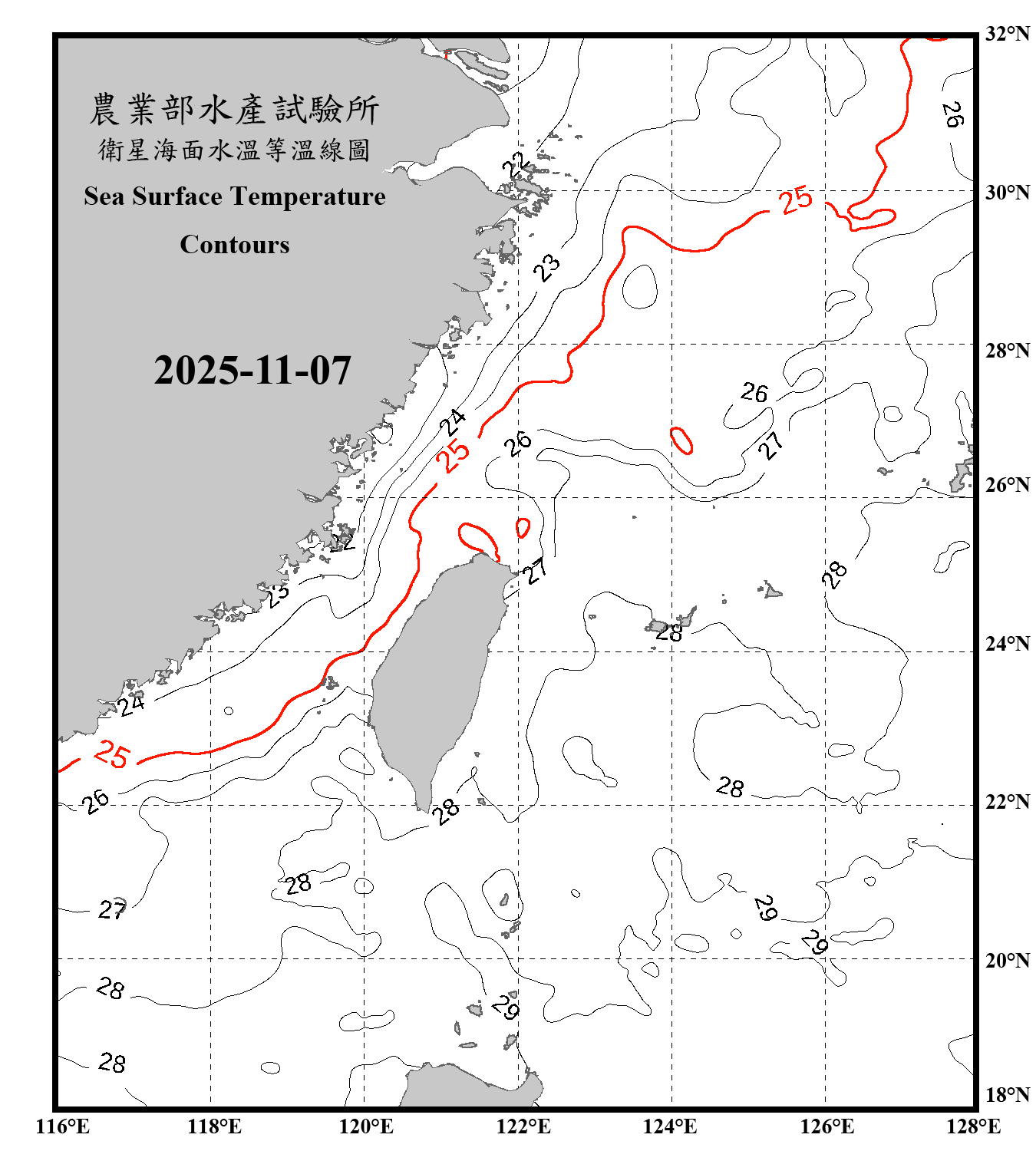 domain-taiwan_20251107090000-JPL-L4_GHRSST-SSTfnd-MUR-GLOB-v02.0-fv04.1.nc_contour_only