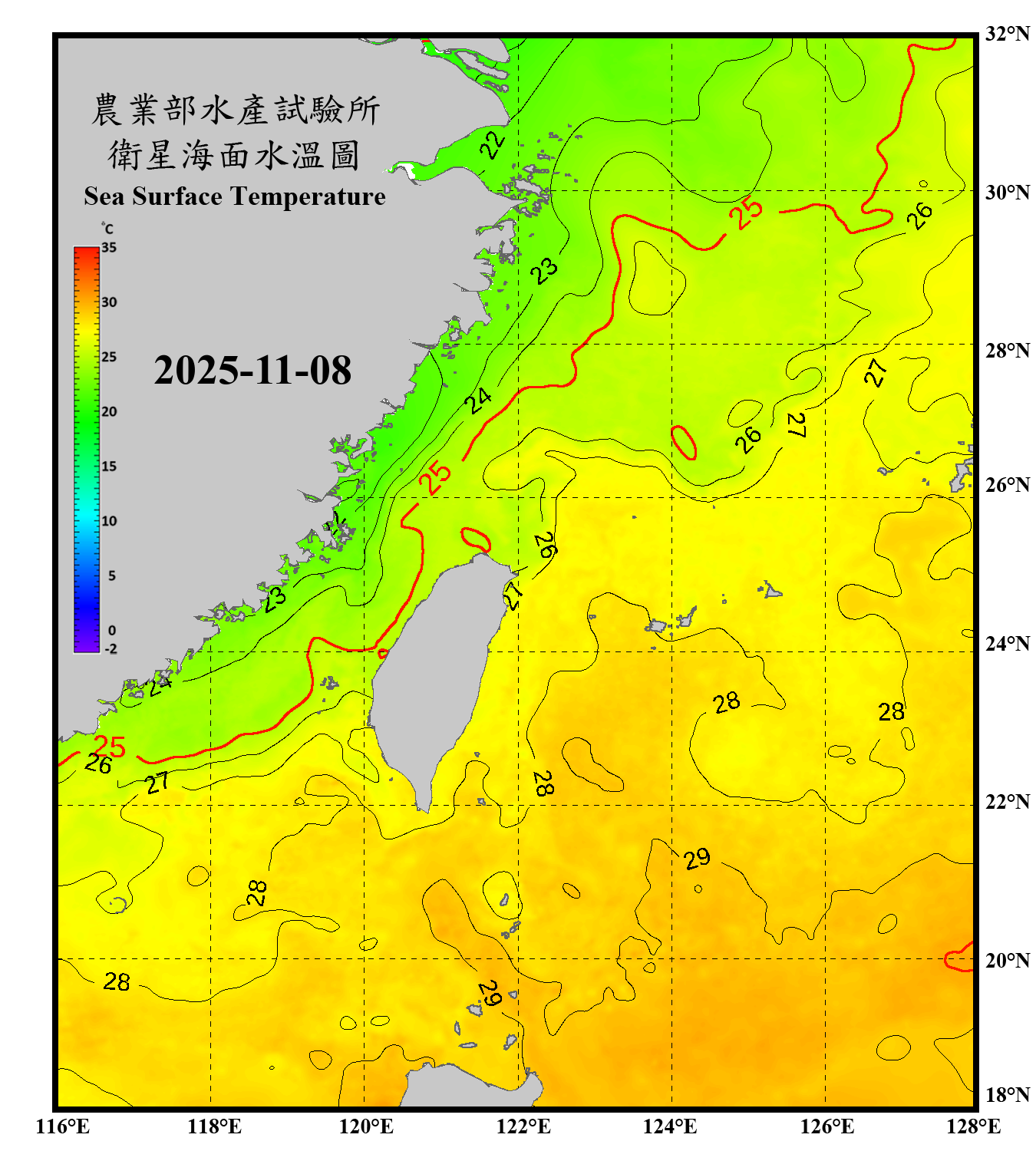 domain-taiwan_20251108090000-JPL-L4_GHRSST-SSTfnd-MUR-GLOB-v02.0-fv04.1.nc_contour