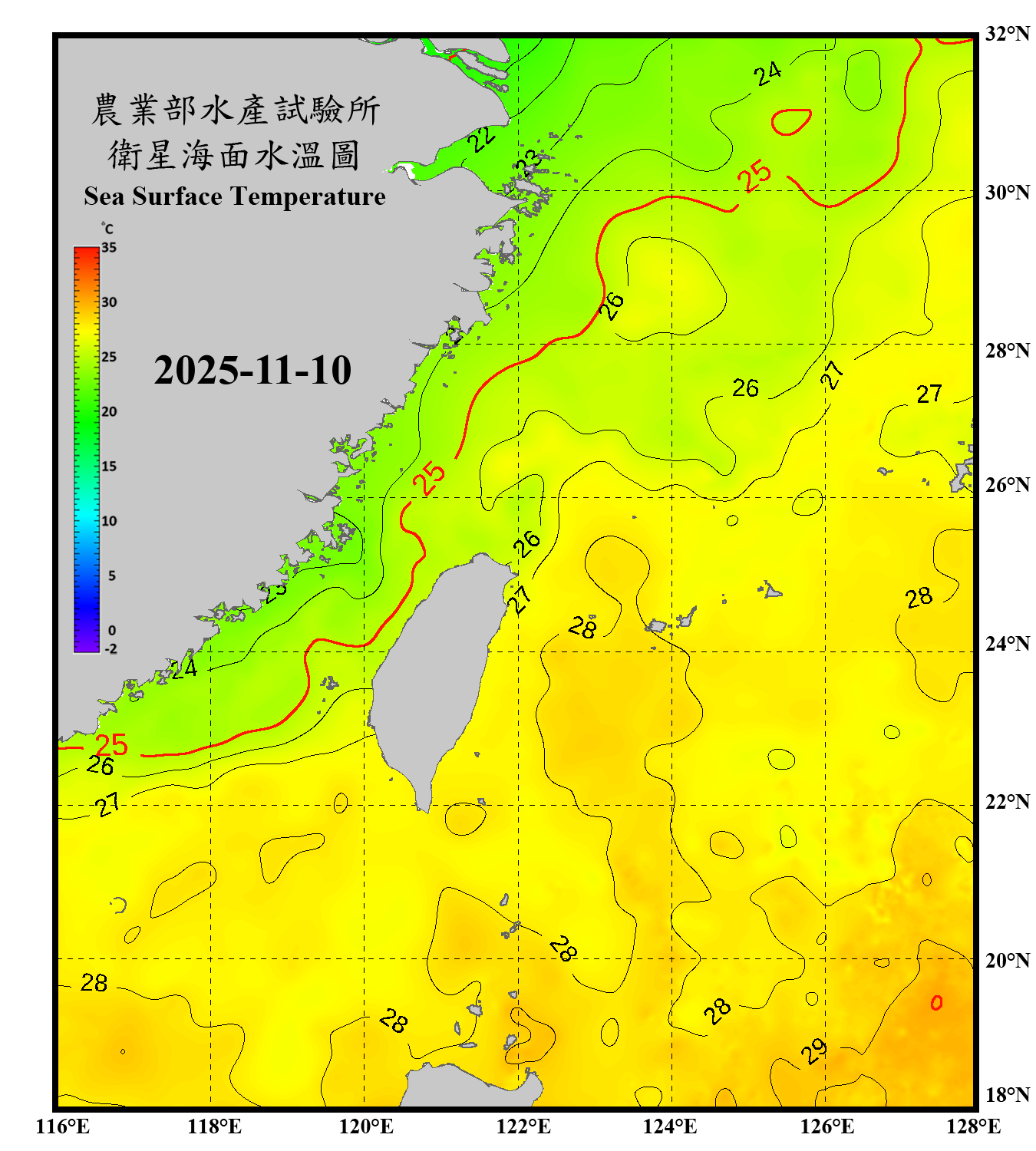 domain-taiwan_20251110090000-JPL-L4_GHRSST-SSTfnd-MUR-GLOB-v02.0-fv04.1.nc_contour