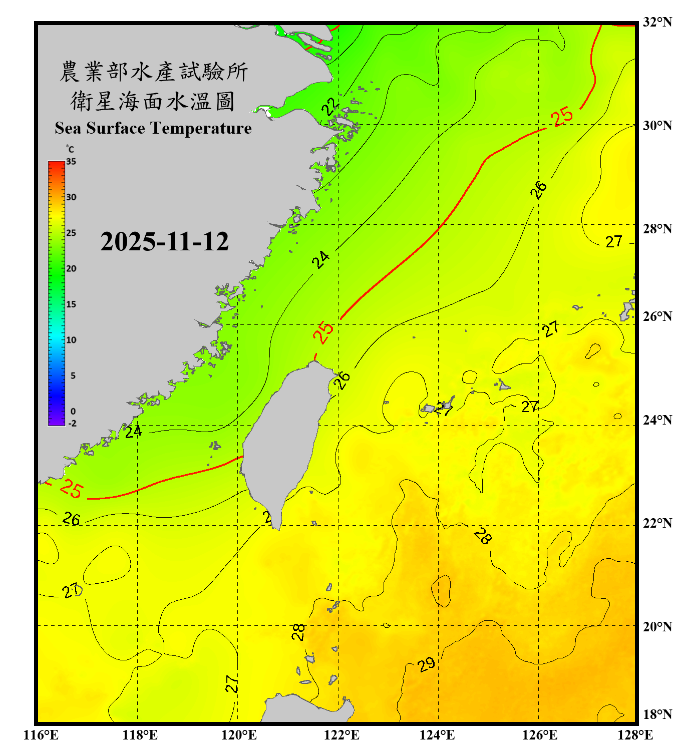 domain-taiwan_20251112090000-JPL-L4_GHRSST-SSTfnd-MUR-GLOB-v02.0-fv04.1.nc_contour