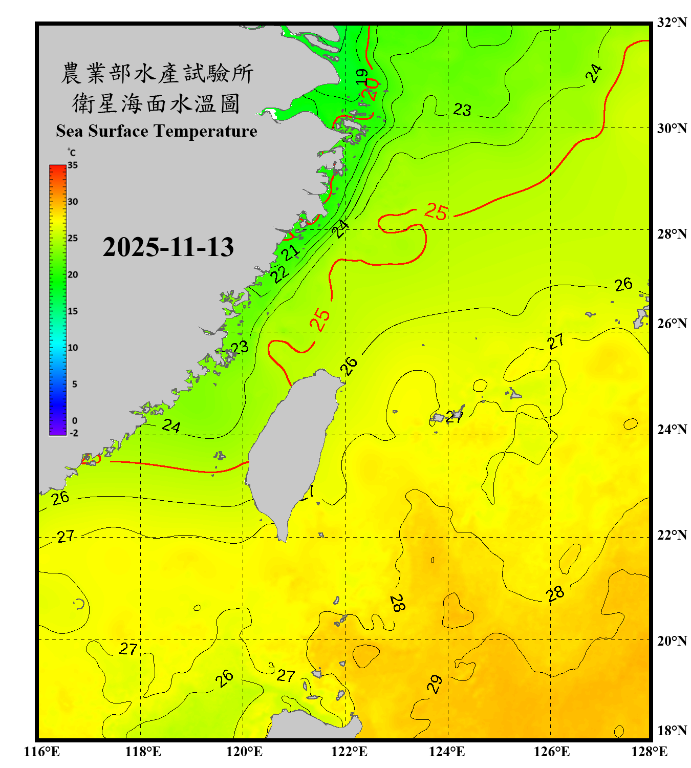 domain-taiwan_20251113090000-JPL-L4_GHRSST-SSTfnd-MUR-GLOB-v02.0-fv04.1.nc_contour