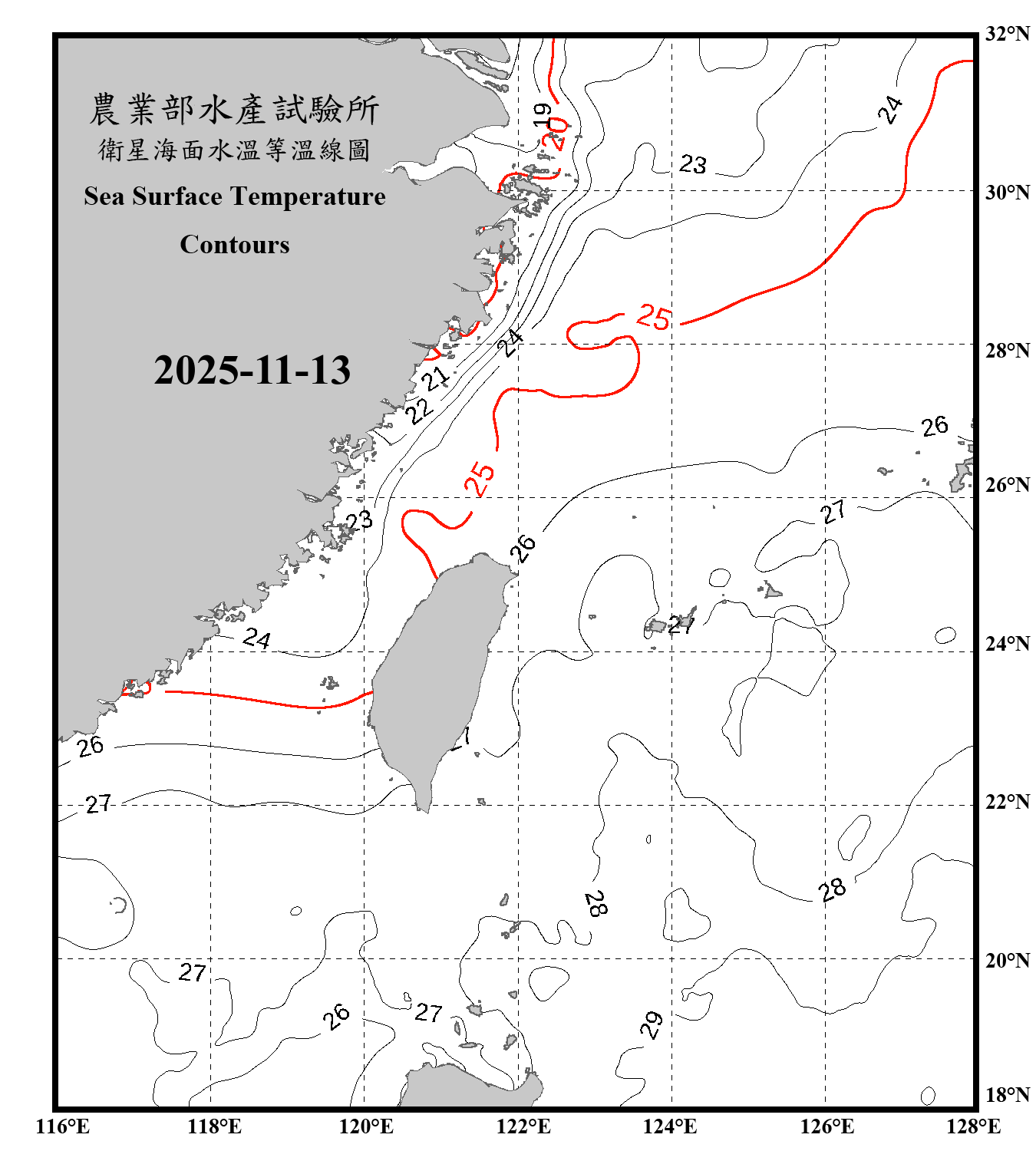 domain-taiwan_20251113090000-JPL-L4_GHRSST-SSTfnd-MUR-GLOB-v02.0-fv04.1.nc_contour_only