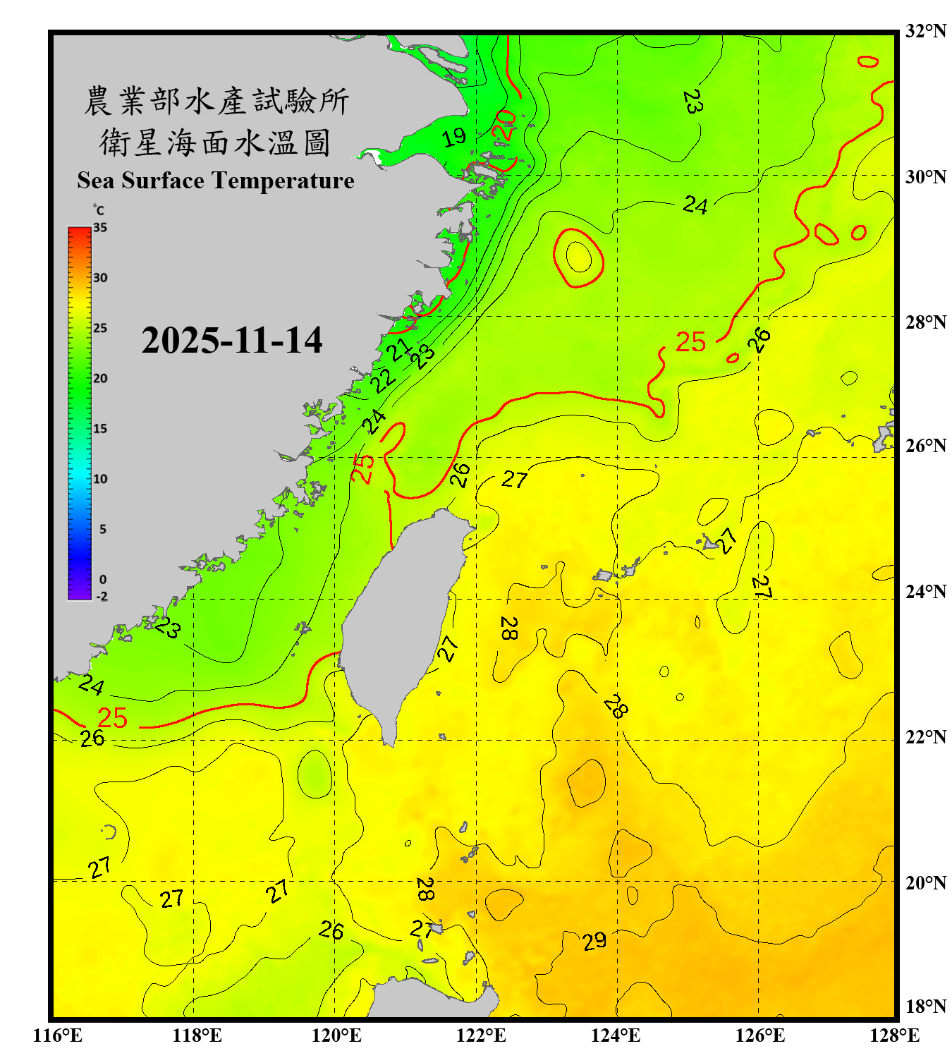 domain-taiwan_20251114090000-JPL-L4_GHRSST-SSTfnd-MUR-GLOB-v02.0-fv04.1.nc_contour