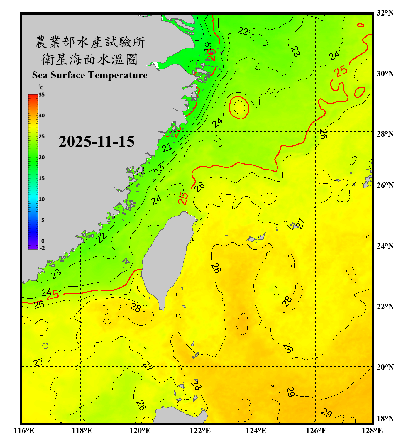 domain-taiwan_20251115090000-JPL-L4_GHRSST-SSTfnd-MUR-GLOB-v02.0-fv04.1.nc_contour