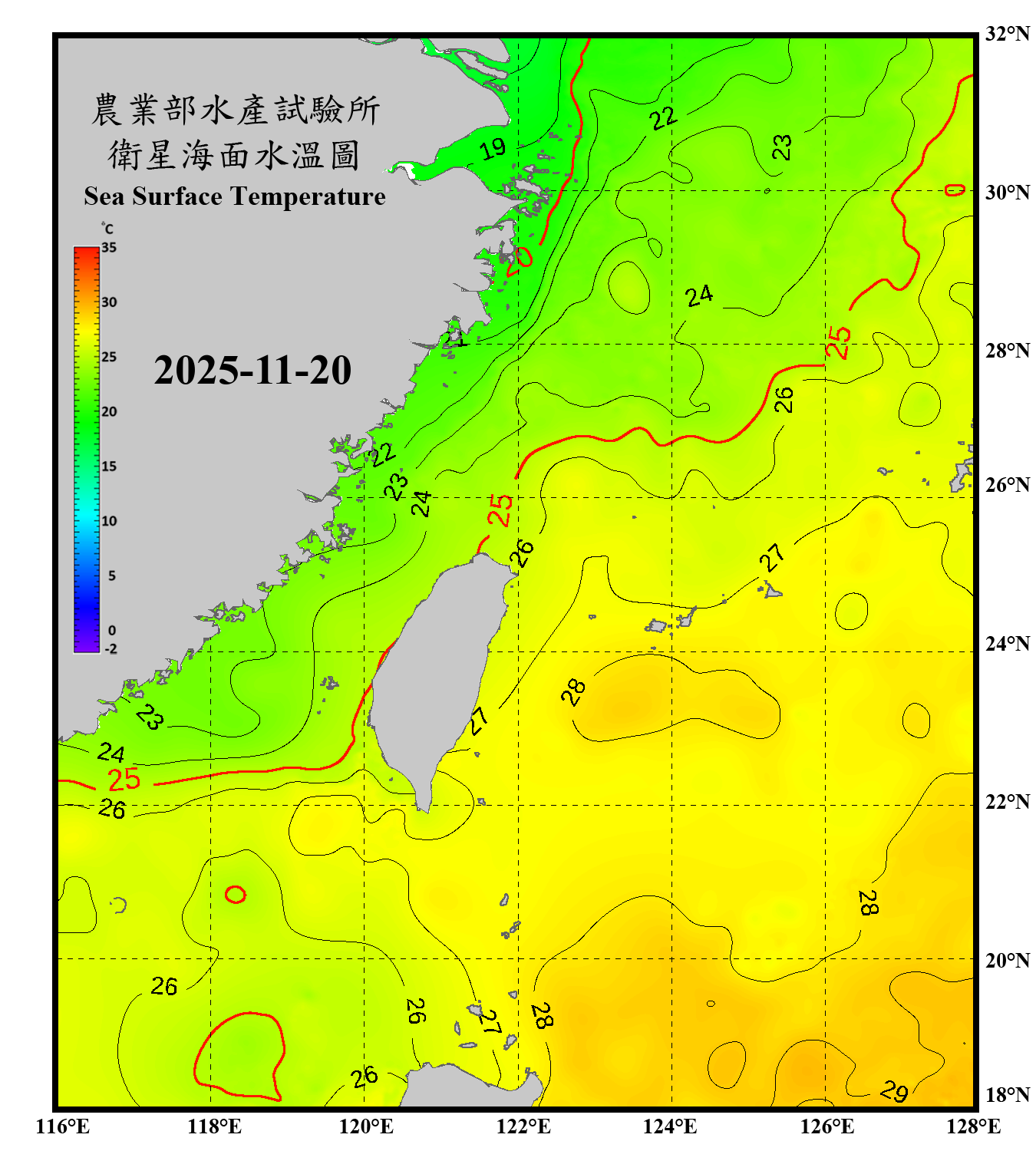 domain-taiwan_20251120090000-JPL-L4_GHRSST-SSTfnd-MUR-GLOB-v02.0-fv04.1.nc_contour