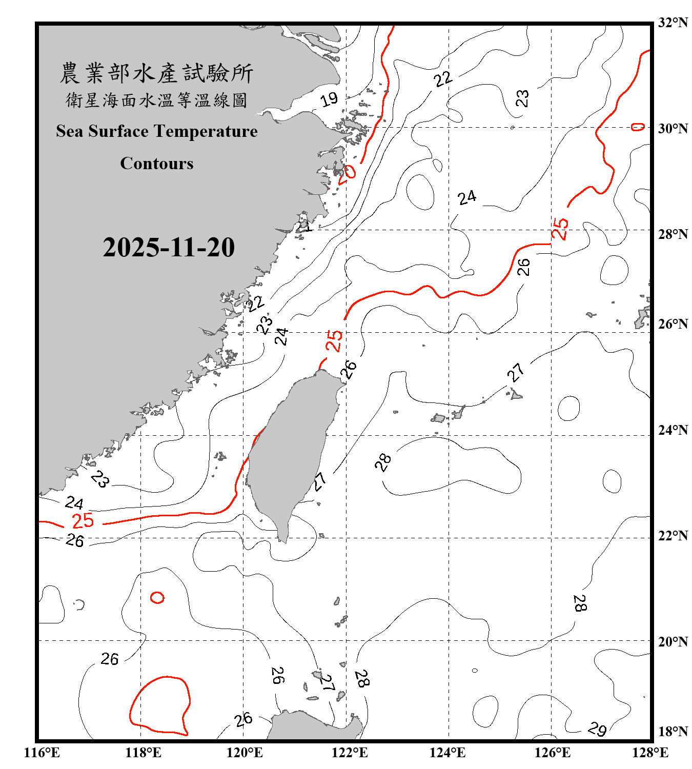 domain-taiwan_20251120090000-JPL-L4_GHRSST-SSTfnd-MUR-GLOB-v02.0-fv04.1.nc_contour_only