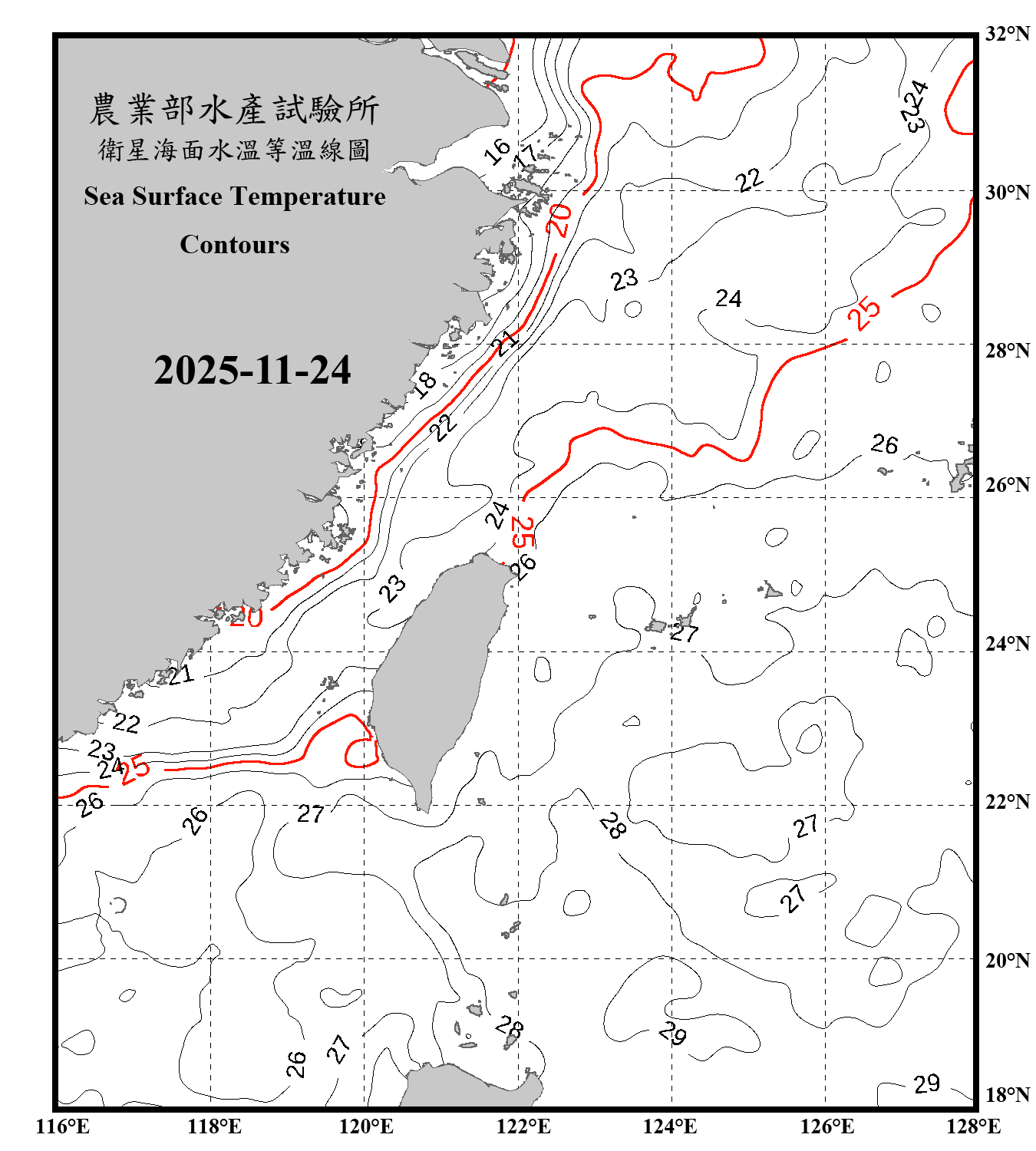 domain-taiwan_20251124090000-JPL-L4_GHRSST-SSTfnd-MUR-GLOB-v02.0-fv04.1.nc_contour_only