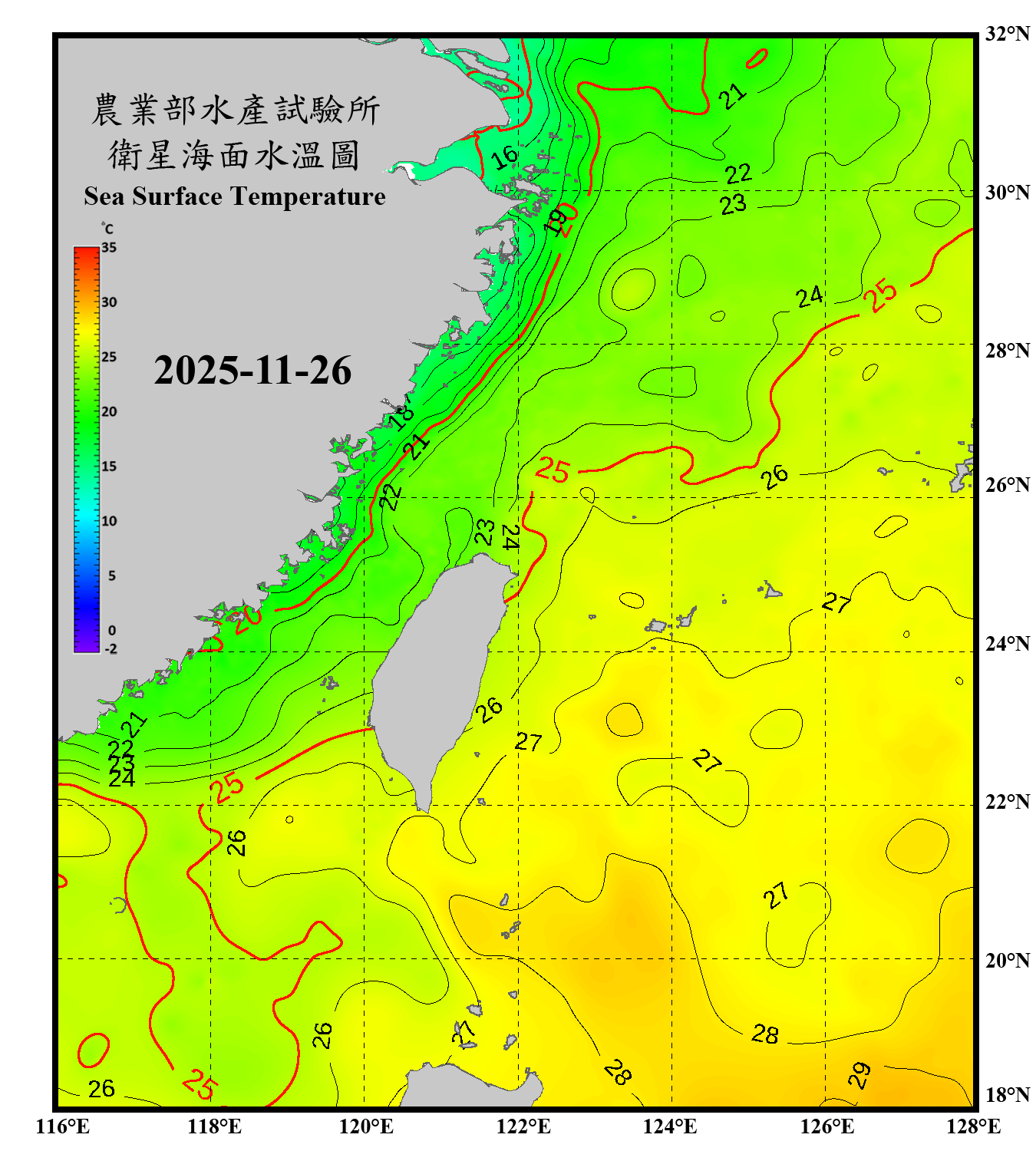 domain-taiwan_20251126090000-JPL-L4_GHRSST-SSTfnd-MUR-GLOB-v02.0-fv04.1.nc_contour