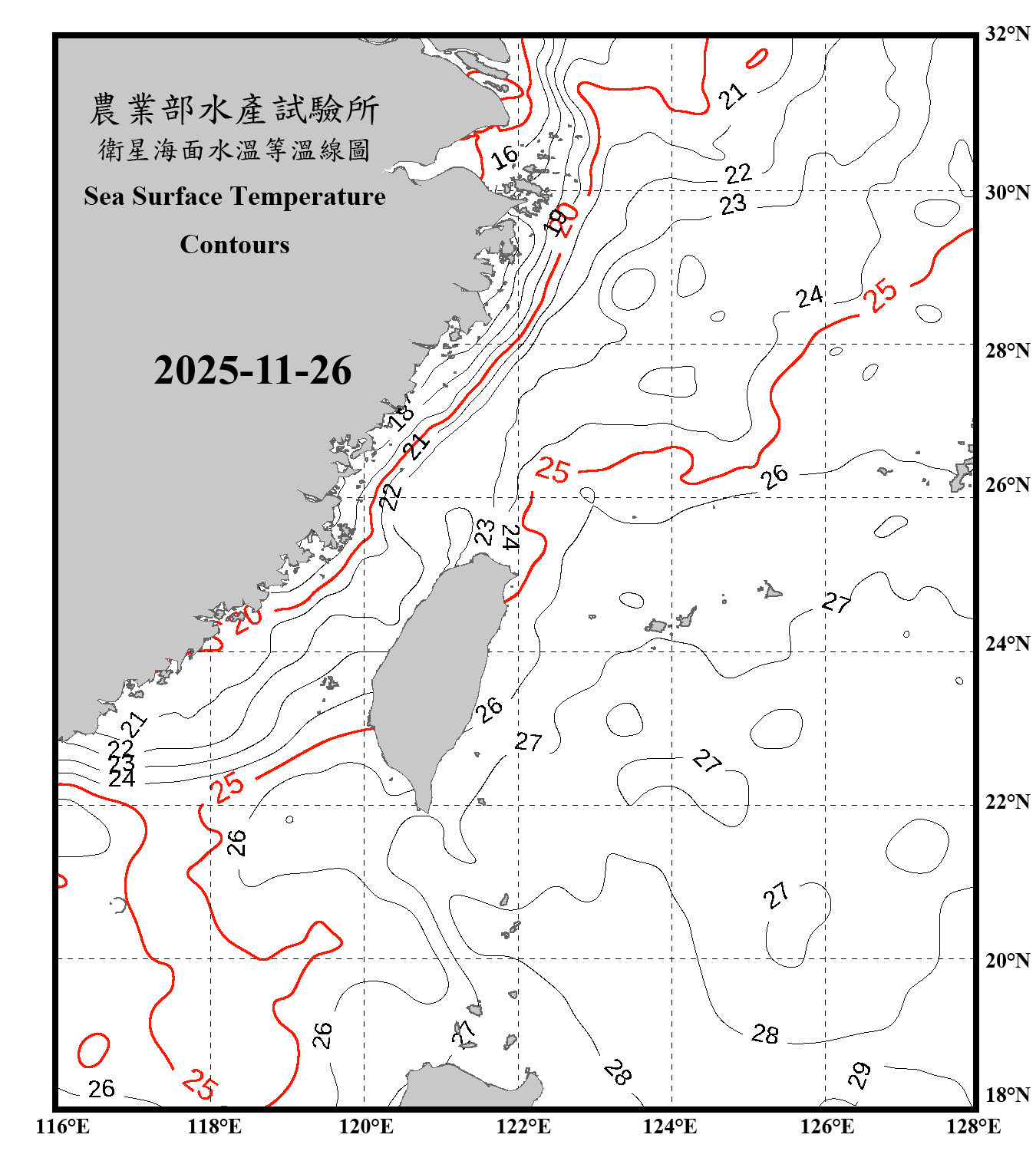 domain-taiwan_20251126090000-JPL-L4_GHRSST-SSTfnd-MUR-GLOB-v02.0-fv04.1.nc_contour_only