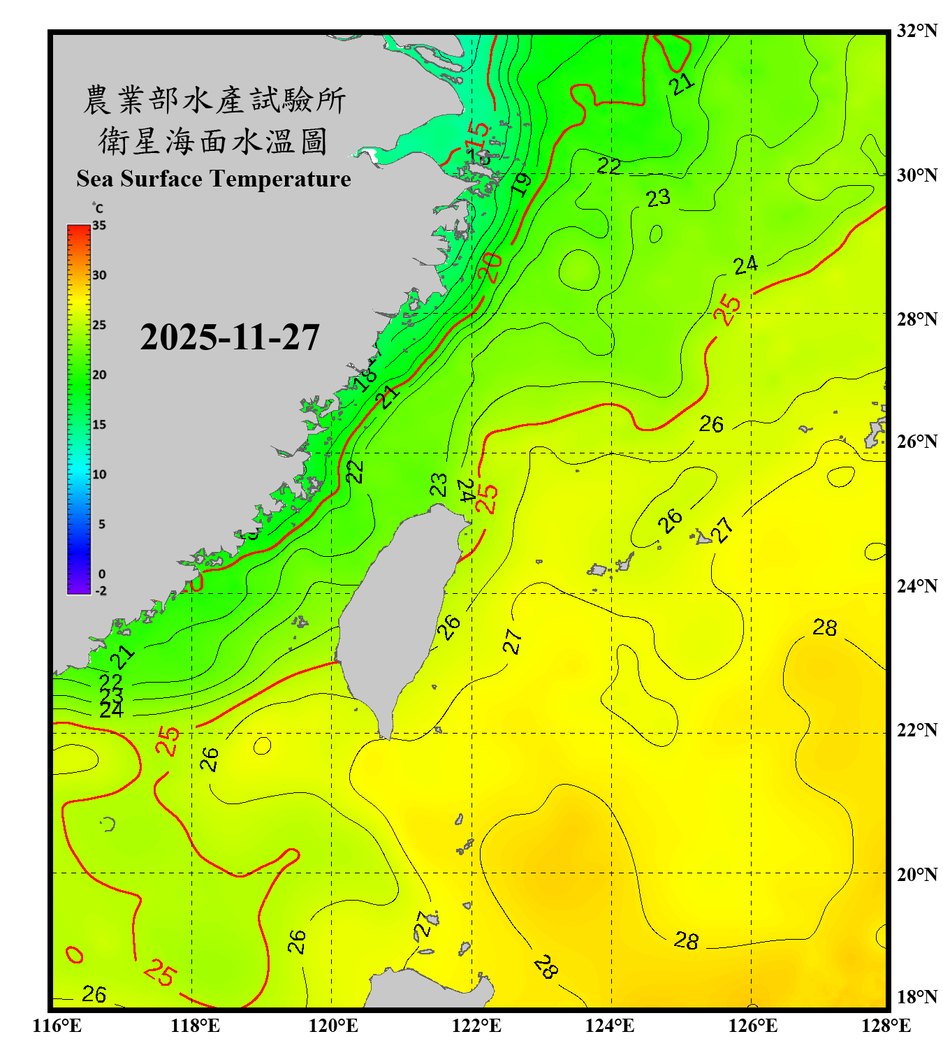 domain-taiwan_20251127090000-JPL-L4_GHRSST-SSTfnd-MUR-GLOB-v02.0-fv04.1.nc_contour