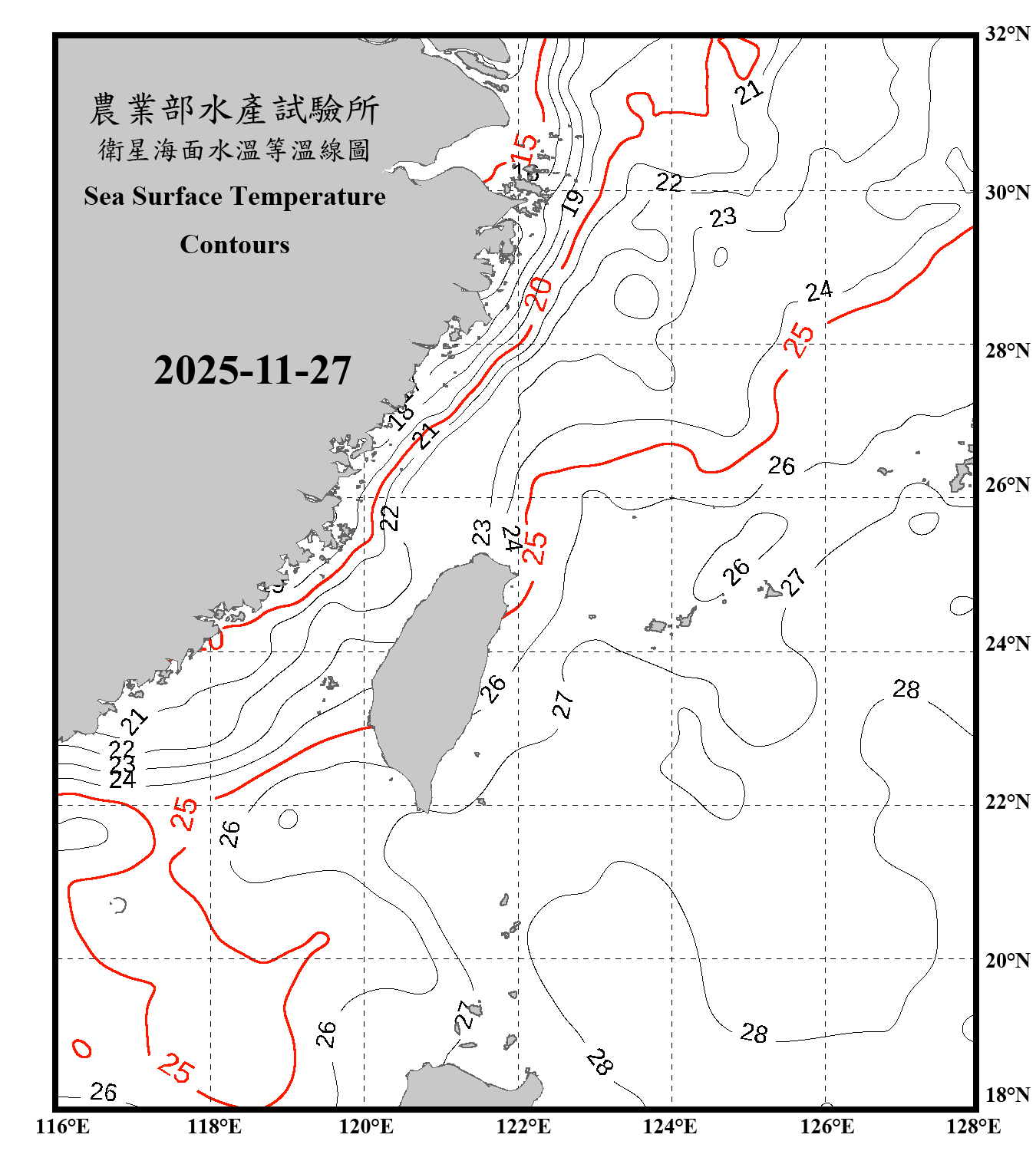 domain-taiwan_20251127090000-JPL-L4_GHRSST-SSTfnd-MUR-GLOB-v02.0-fv04.1.nc_contour_only