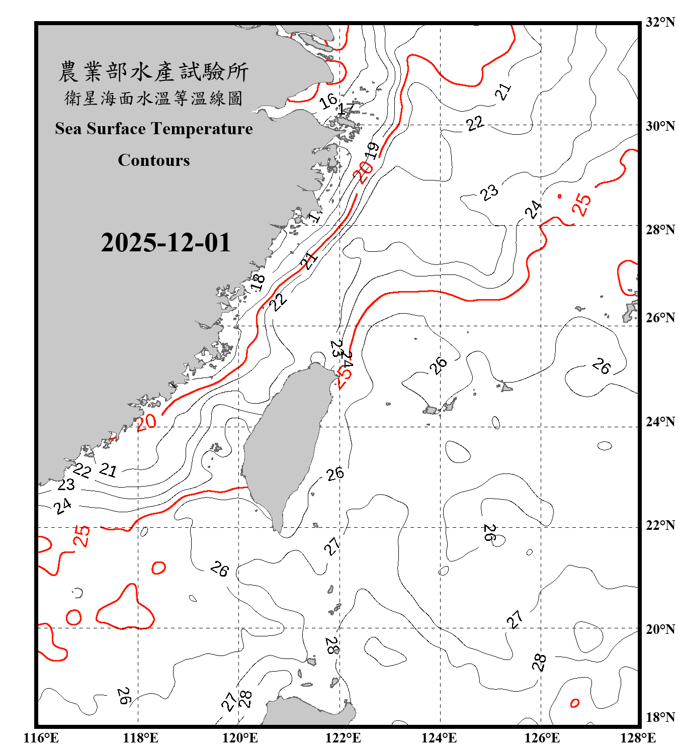 domain-taiwan_20251201090000-JPL-L4_GHRSST-SSTfnd-MUR-GLOB-v02.0-fv04.1.nc_contour_only