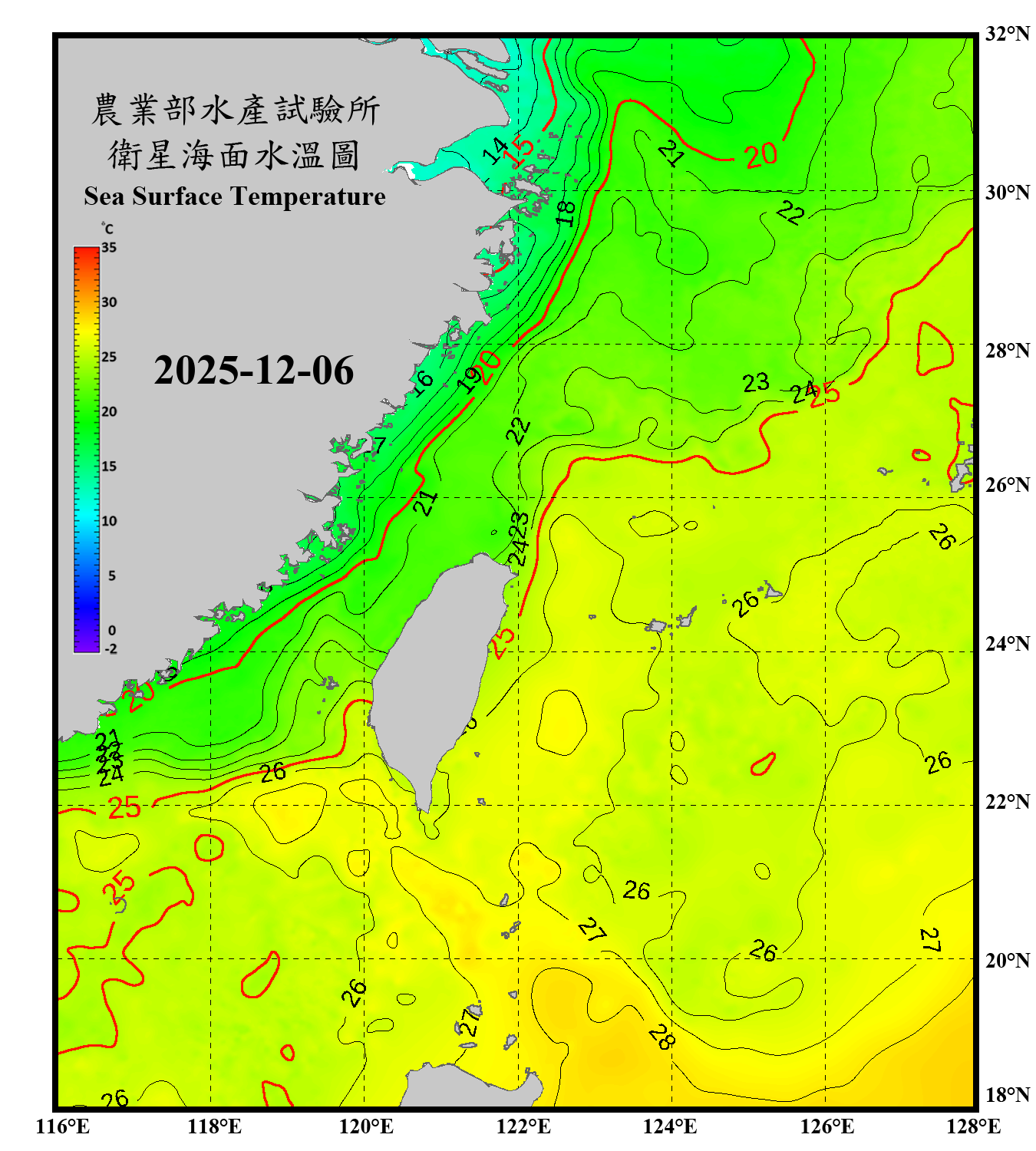 domain-taiwan_20251206090000-JPL-L4_GHRSST-SSTfnd-MUR-GLOB-v02.0-fv04.1.nc_contour