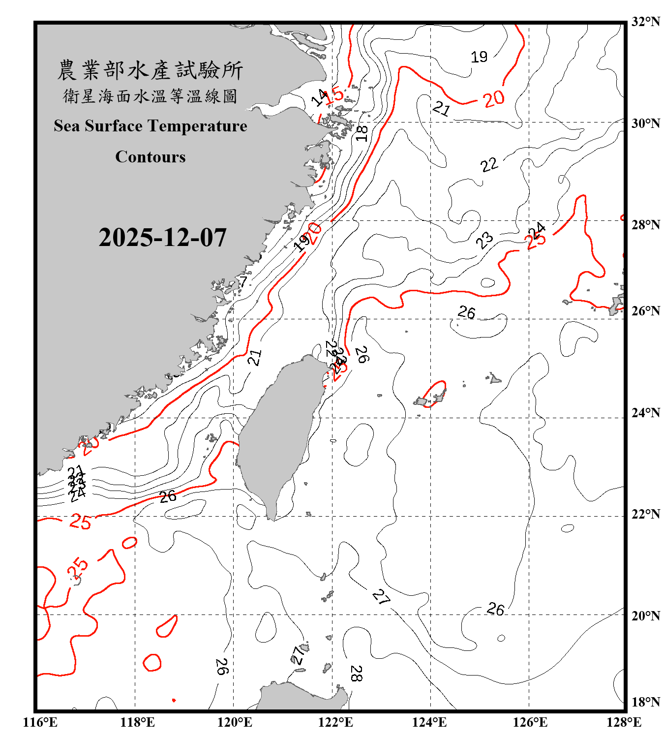 domain-taiwan_20251207090000-JPL-L4_GHRSST-SSTfnd-MUR-GLOB-v02.0-fv04.1.nc_contour_only